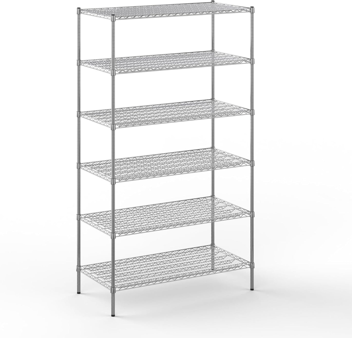 24" Deep x 48" Wide x 86" Height Wire Shelving Kit | 6-Tier | NSF Commercial Storage Rack Unit