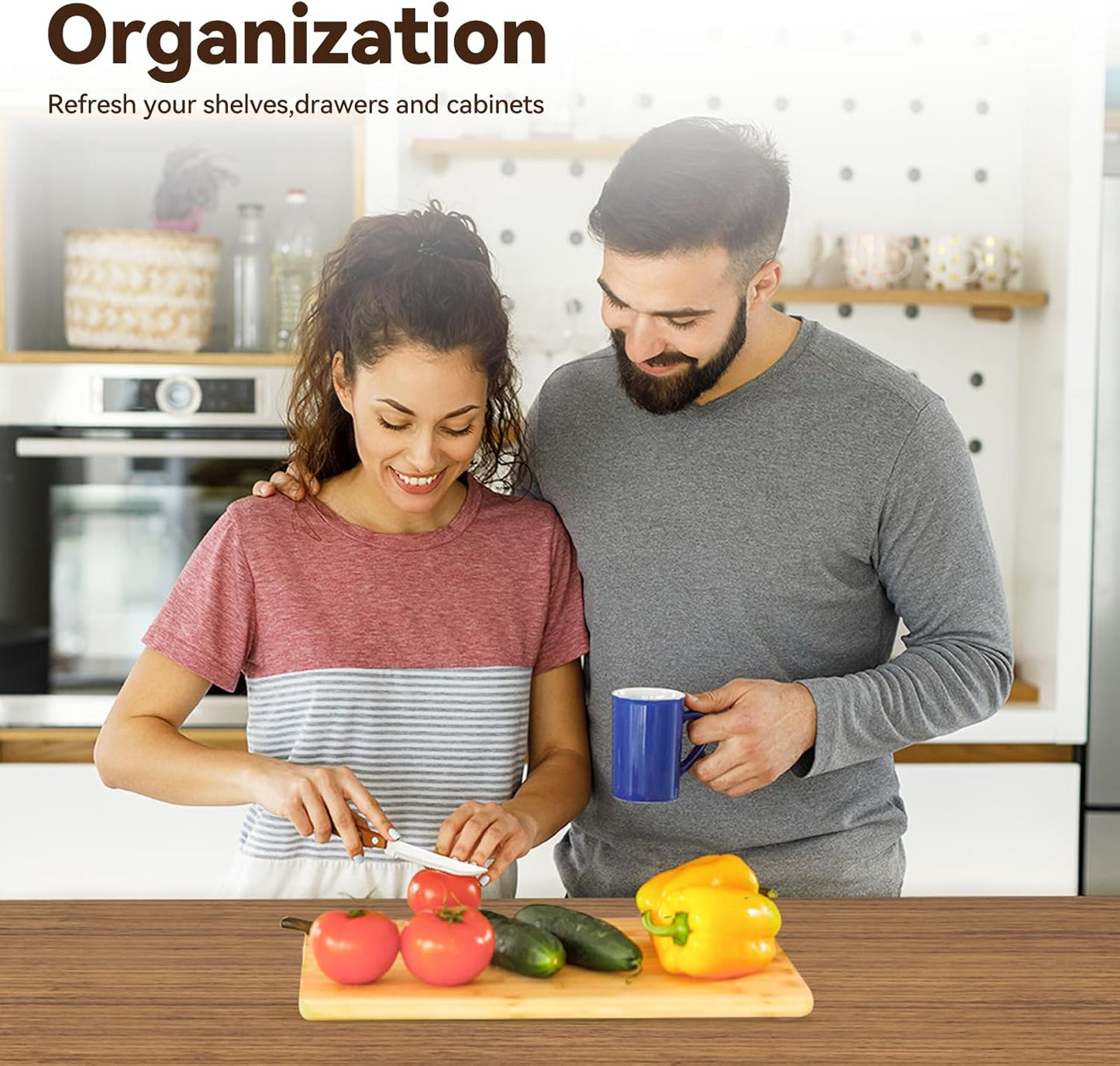 Drawer Shelf Liner for Kitchen Cabinets, Non Adhesive Slip Resistant Shelf Paper Easy to Clean, Strong Grip Thickened Waterproof Washable Mats for Pantry Shelves, Cupboard, Wood Grain, 17.5 in x 10 FT