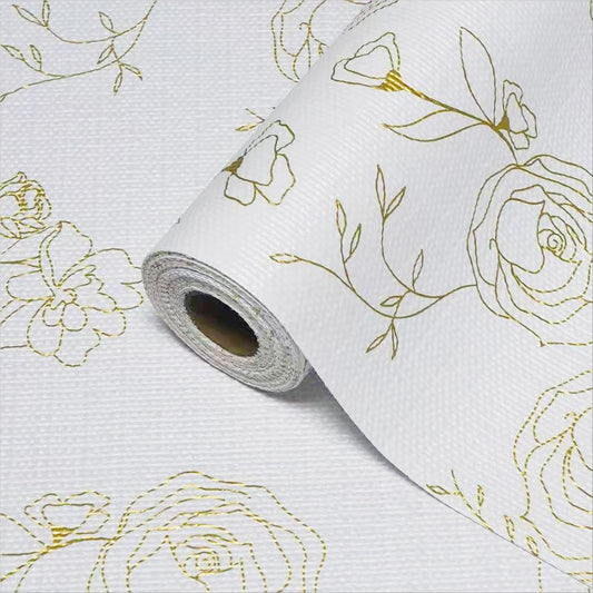 Moriah Shelf Liner for Kitchen Cabinet Non-Adhesive, Thickened Drawer Liner No Slip for Dresser Waterproof Cabinet Paper Liner for Bathroom Shelves Protects Surfaces(Rose,24'' x 10')