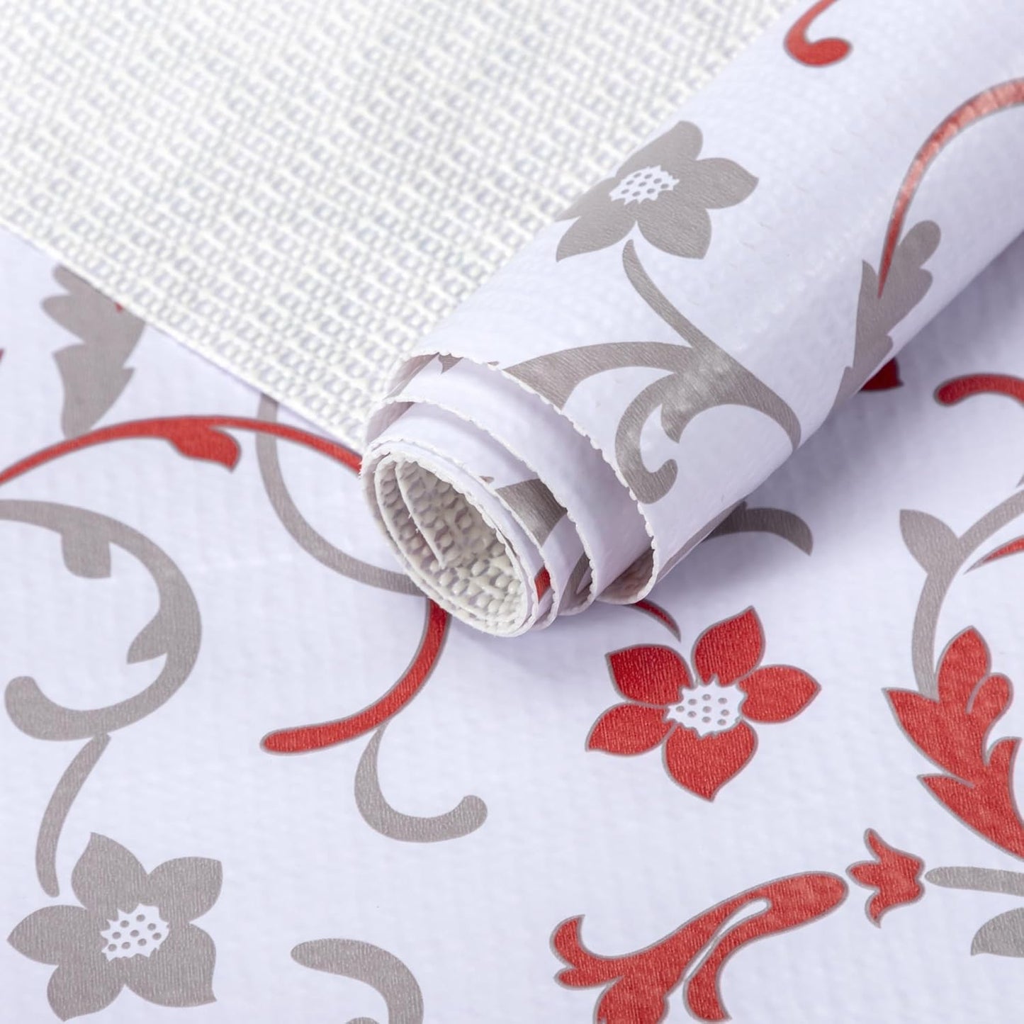 12" W x 120" L Floral Drawer and Shelf Liner for Cabinets, Non-Adhesive Strong Grip Non-Slip Flower Shelf Cabinet Kitchen Shelf Liners for Kitchen Cabinets