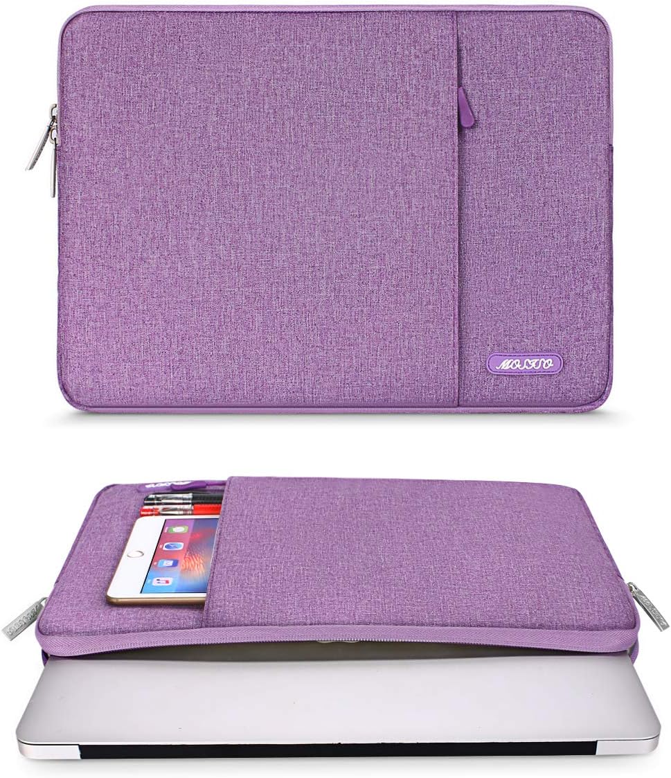 MOSISO Laptop Case 14 inch, 14 inch Laptop Sleeve Compatible with HP Lenovo Dell ASUS Acer, HP Stream, Dell Latitude, Lenovo IdeaPad, Polyester Vertical Computer Sleeve Bag with Pocket, Ultra Violet
