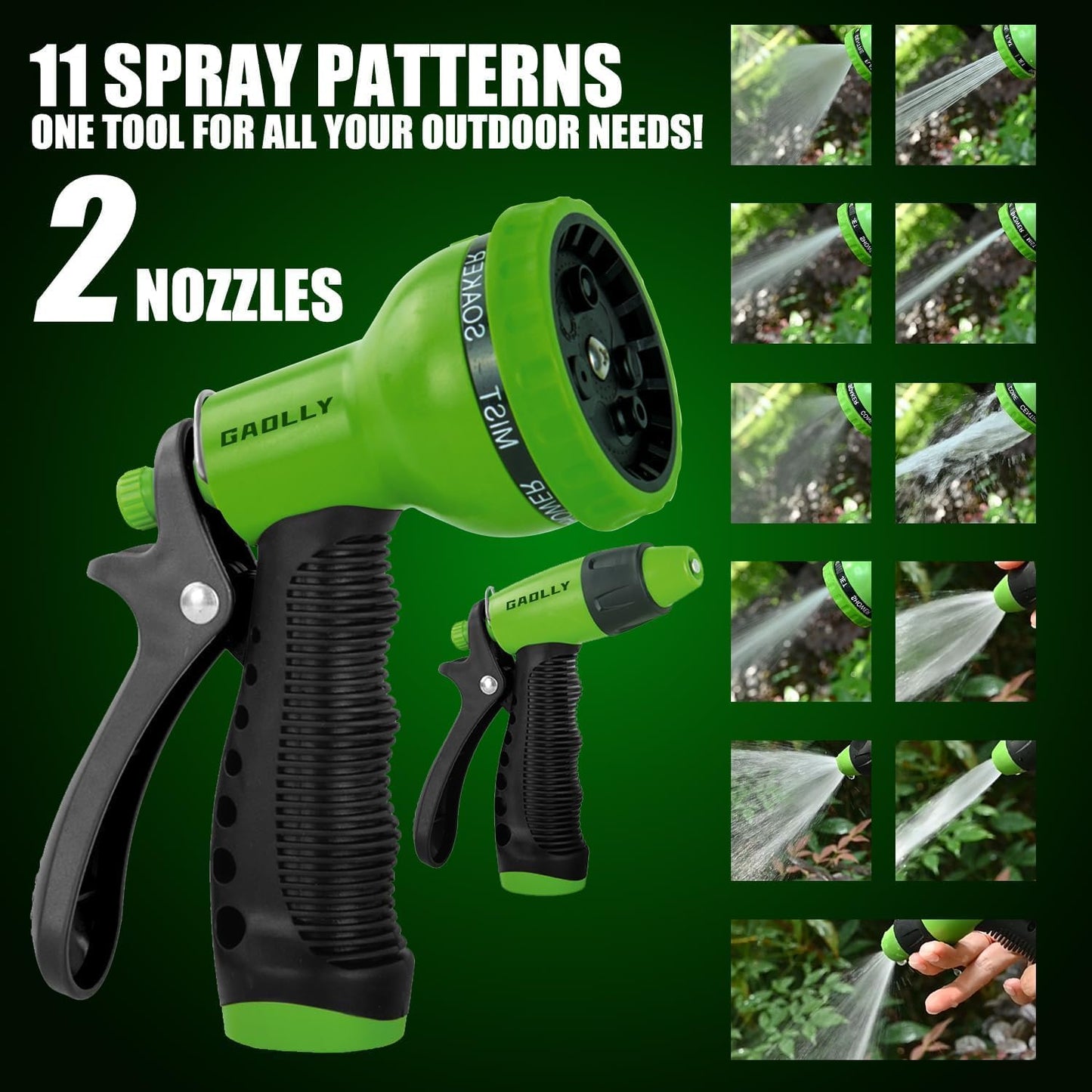 Garden Hose Reel 1/2 Inch x 100 ft, Any Length Lock,Super Heavy Duty,Slow Return System, Wall Mounted and 180 Deg Swivel Bracket, Two Sprays