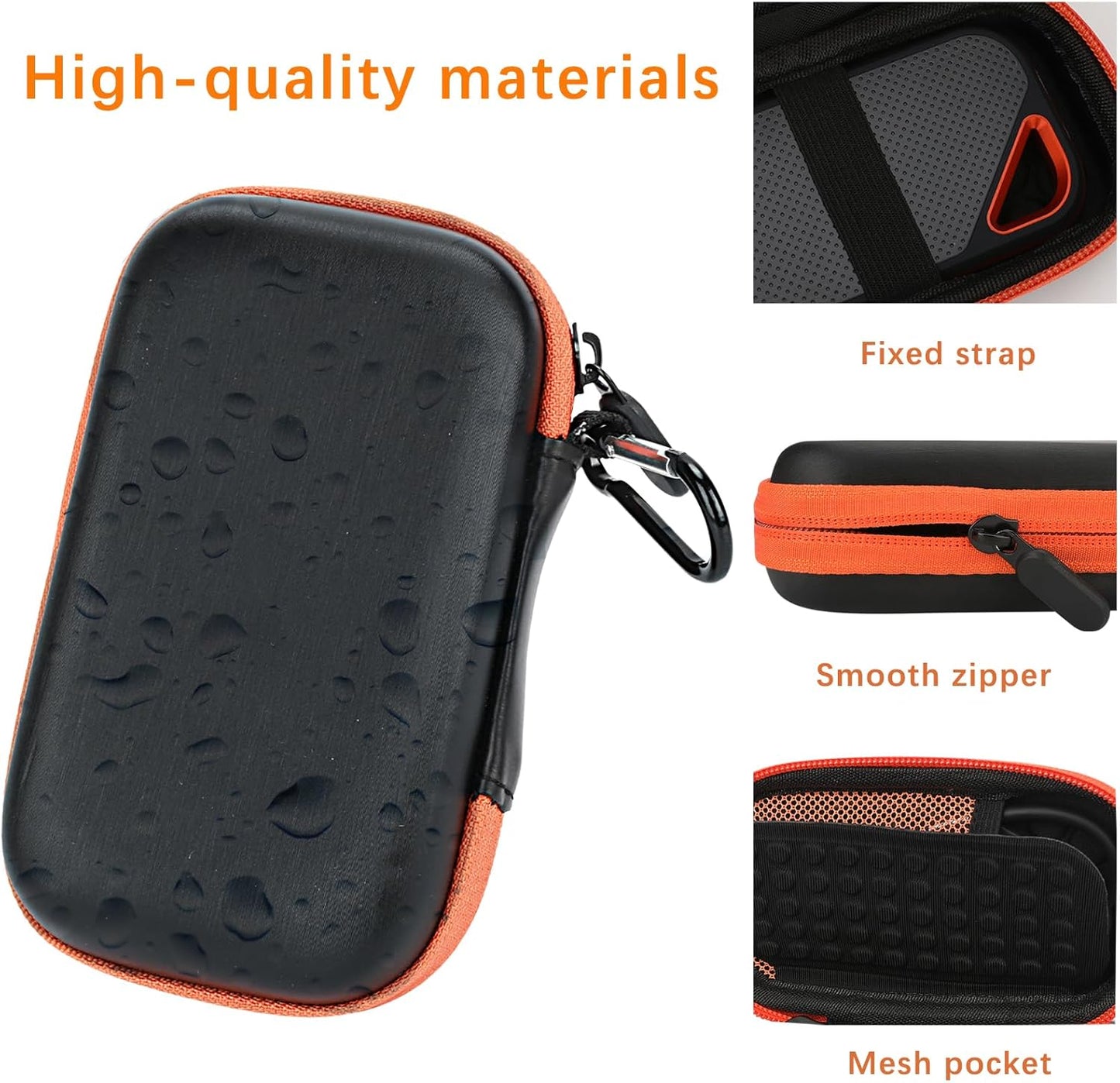 Case for SanDisk Extreme Pro/SanDisk Extreme Portable External SSD, Portable Travel Cover for Sandisk Hard Drive and Extreme (Black)