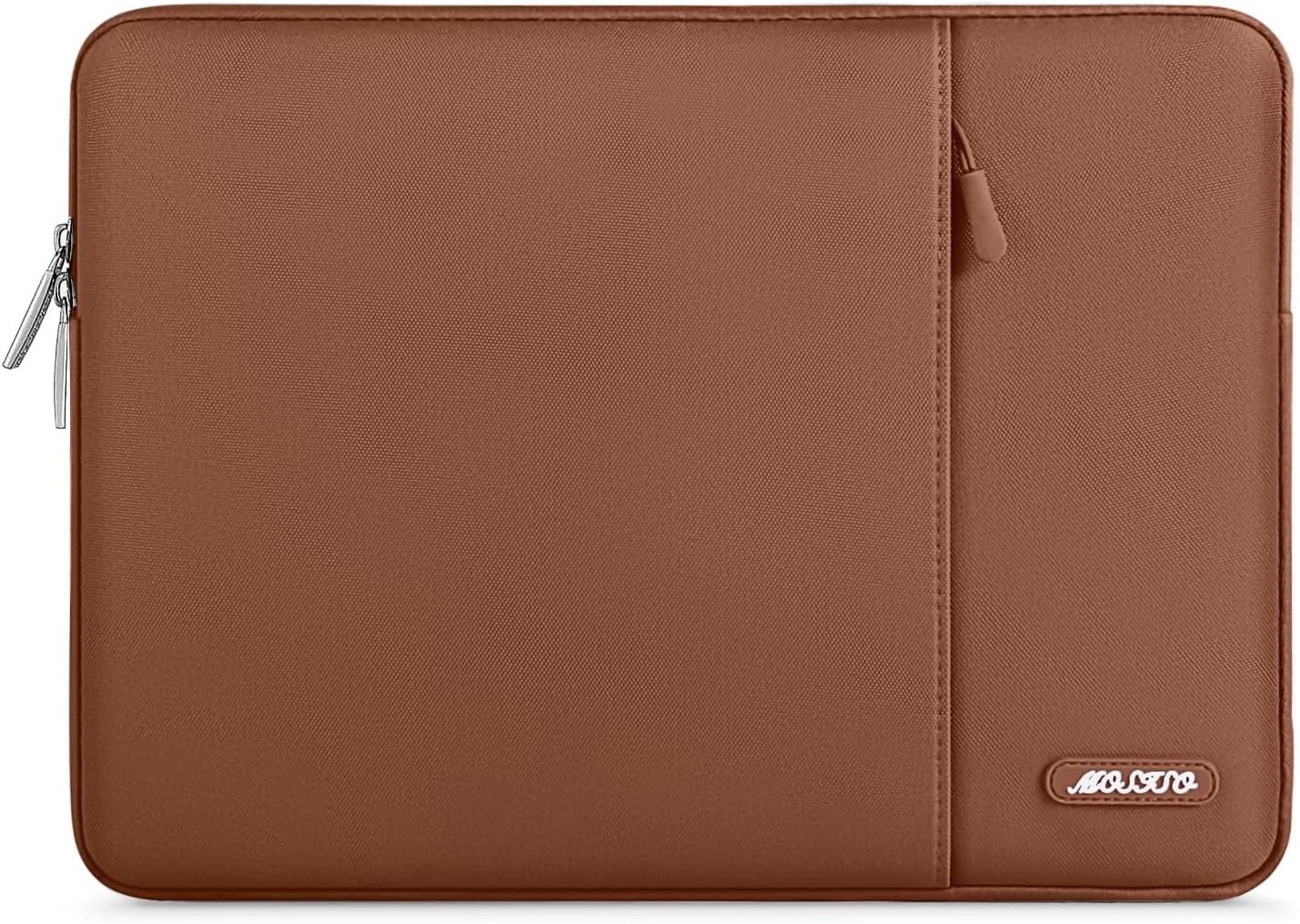 MOSISO Laptop Case 16 inch, 15-15.6 inch Laptop Sleeve Compatible with MacBook Pro 16 M4 M3 M2 M1, HP Acer Dell Lenovo ASUS Notebook, Polyester Vertical Computer Sleeve Bag with Pocket, Caramel Brown