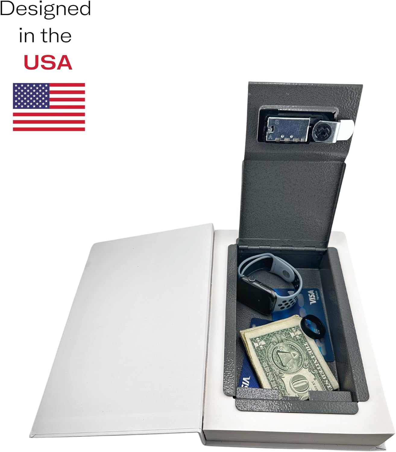 Real Paper Diversion Book Safe with combo lock- Secret Box Collection Box- Art of Design. Safe for money, disguised safe, real book pages, money hiding, diversion safe.