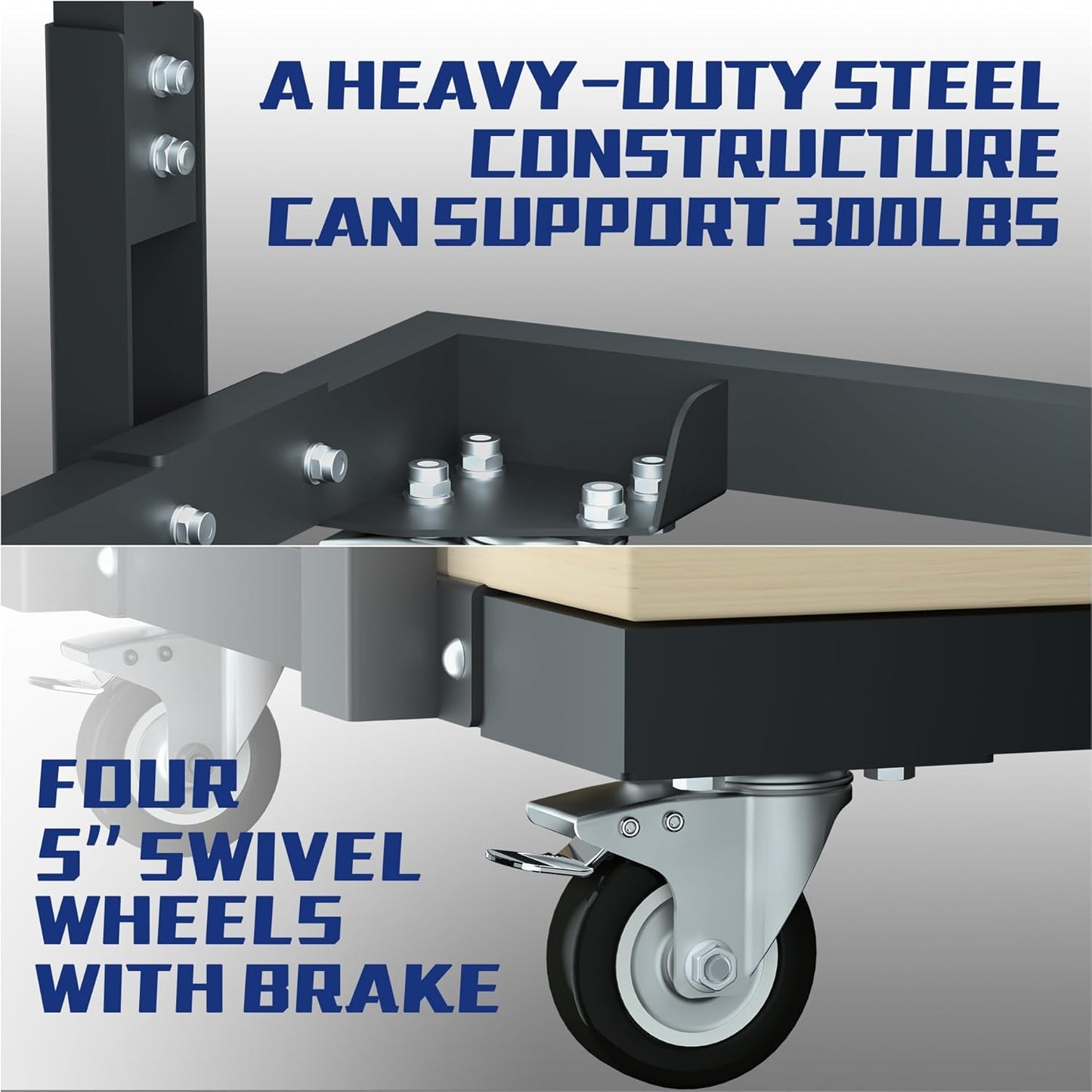 Panel Handler Cart and Shop Stand, Tilting Panel Cart with Rolling Casters, Tilting Panel Mover Mobile Workbench, Drywall Cart for Woodworking, Lumber Furniture Workshop, Warehouses, Garage