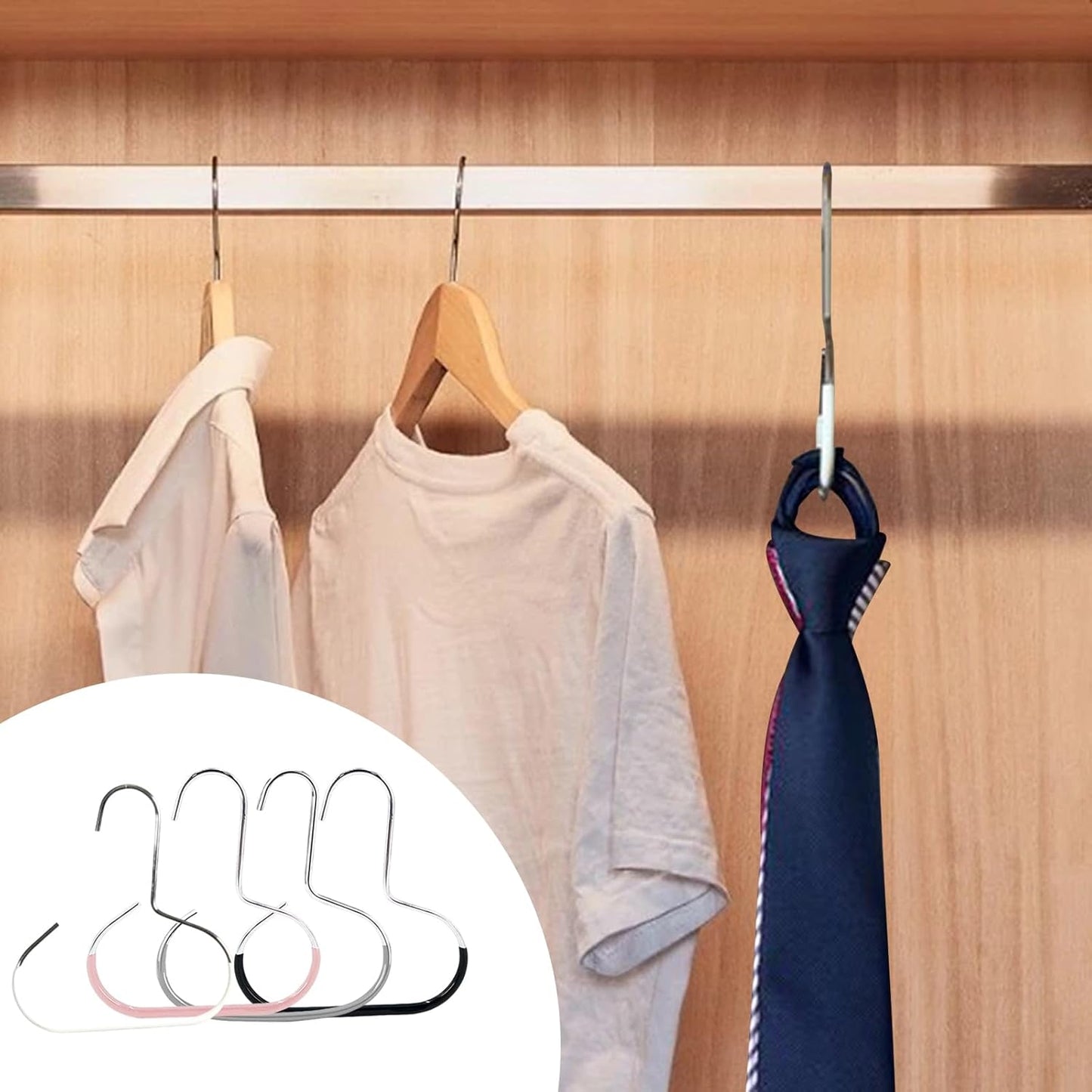 Maximize Closet Space with Versatile Storage, Hat Hangers for Closet, Hat Organizer, Multi-Functional Organizer Space Saving for Hats, Ties, Scarves, Delicate Fabrics (3pcs*Grey)