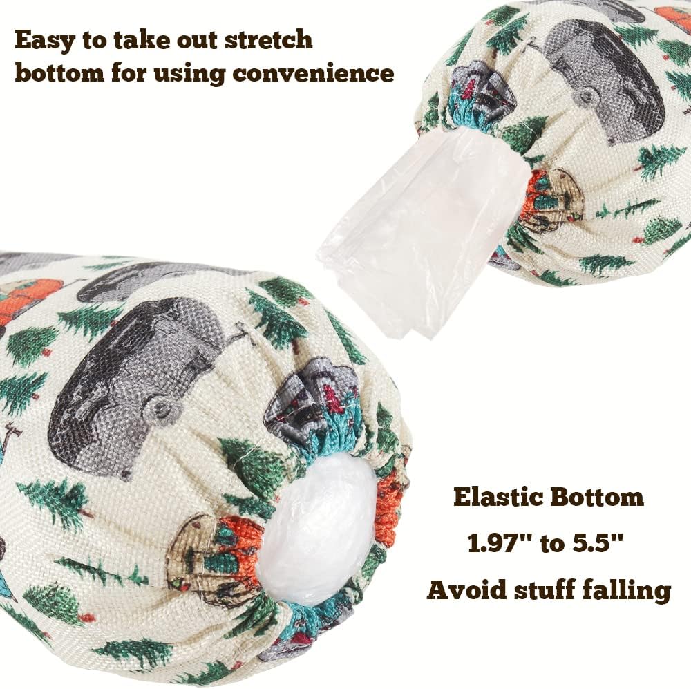 2Pcs Camping RV Essentials Plastic Bag Holder, Reusable Hanging Grocery Bags Holder for Camper RV Accessories, Portable Trash Bags Organizer for Camper Must Haves, Picnics, Beach, Hiking