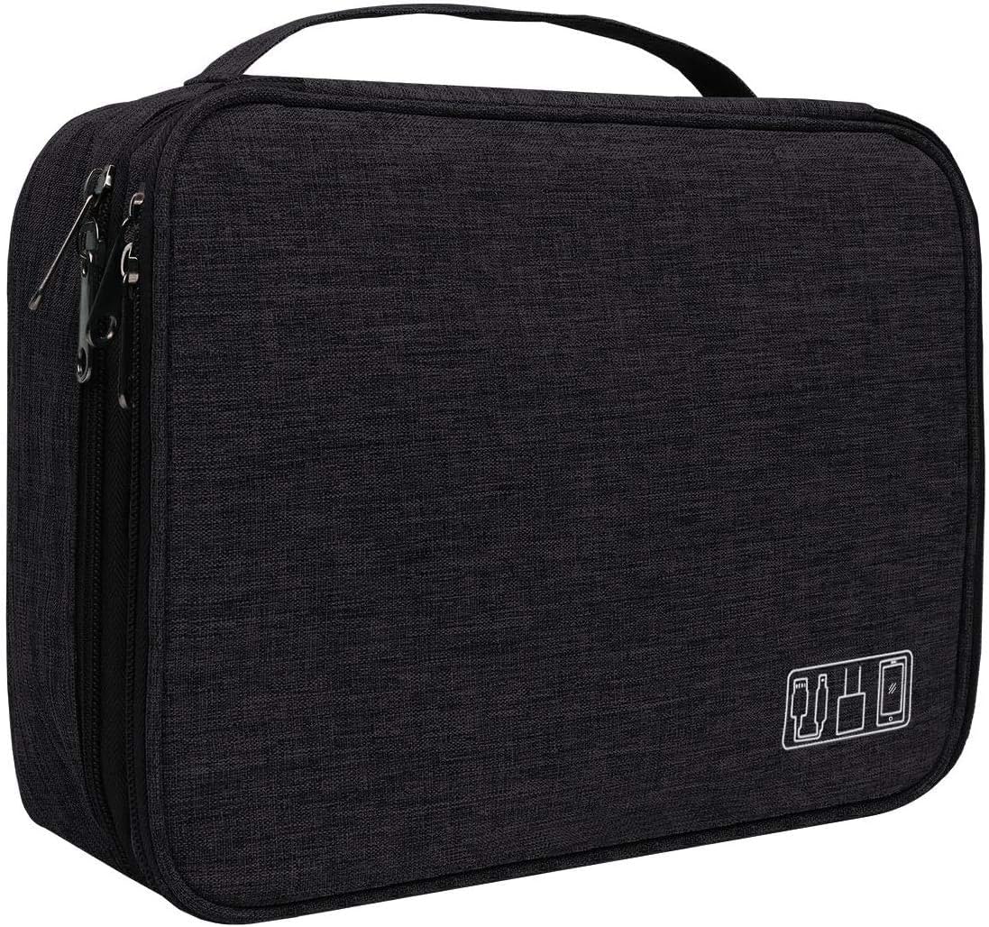 Electronics Organizer, Jelly Comb Electronic Accessories Cable Organizer Bag Waterproof Travel Cable Storage Bag for Charging Cable, Power Bank, iPad