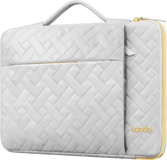 Lacdo 360° Protective 15-15.6 Inch Laptop Sleeve Case for Acer HP Dell ASUS Laptop, Acer Aspire 15, HP Pavilion/Envy 15, Dell Inspiron 15, ThinkPad/IdeaPad 15, ASUS Zenbook Computer Bag, Space Gray