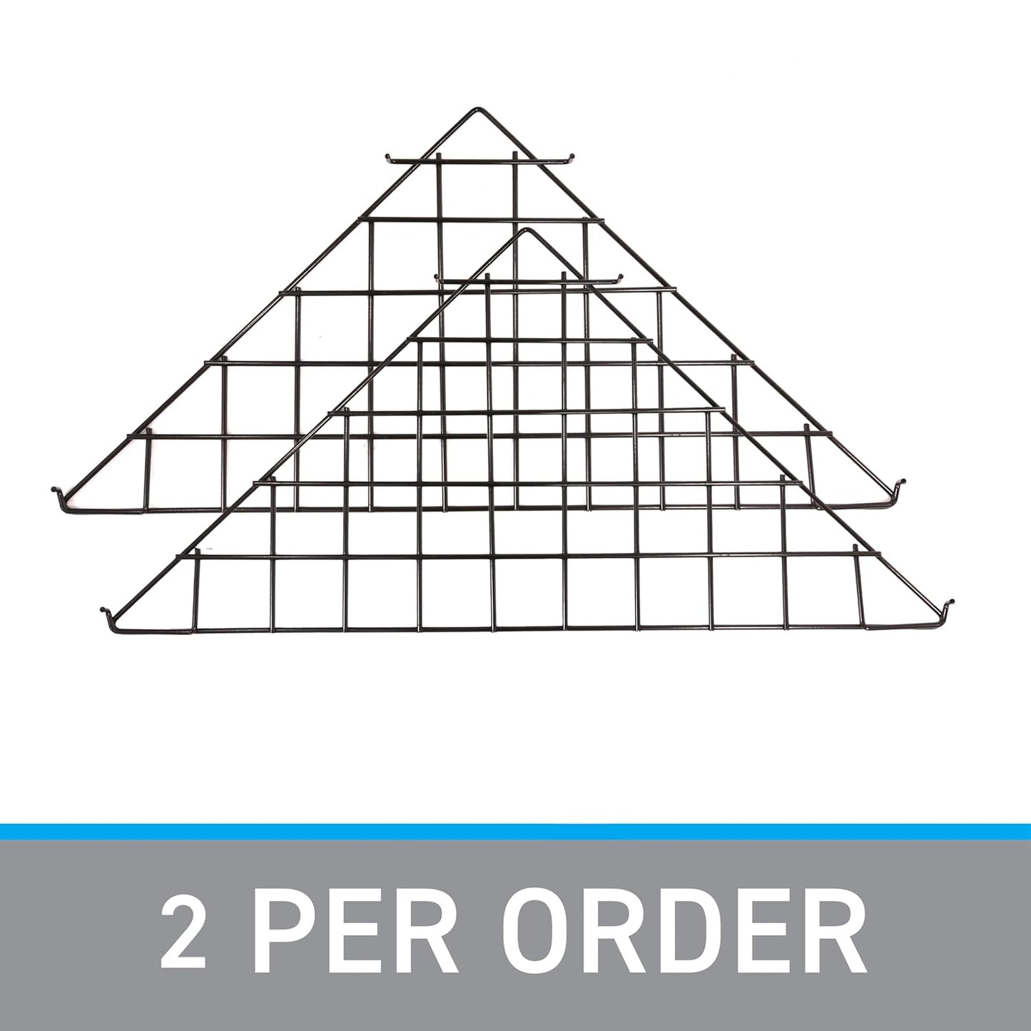 SSWBasics Triangle Black Wire Grid Shelf -- Set of 2