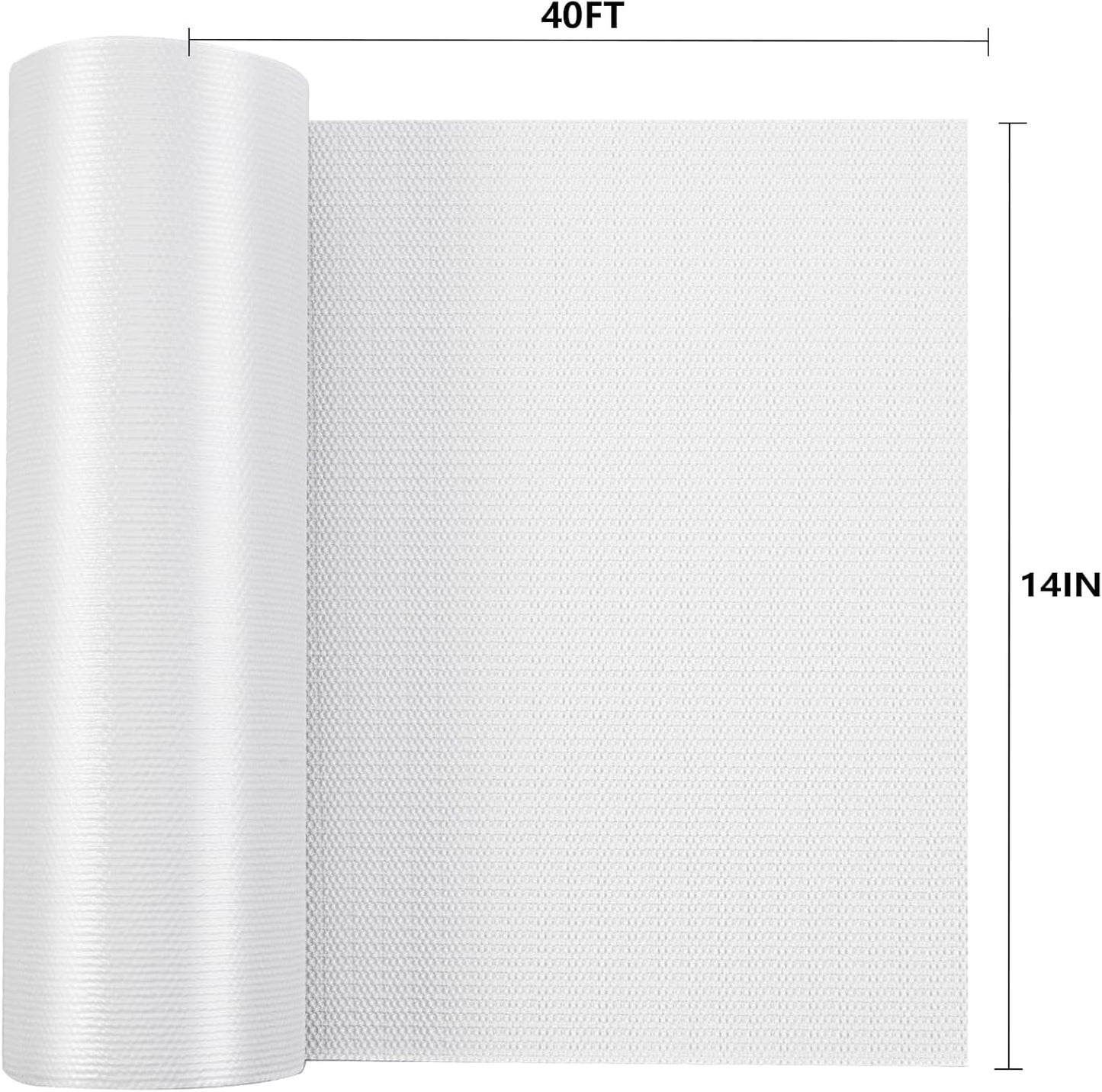 Shelf Liner, 14 Inches x 40 FEET Non-Slip Kitchen Cabinet Liner, Washable Oil-Proof Non-Adhesive Contact Paper for Kitchen Drawer, Cabinet, Shelves, Cupboard, Refrigerator, Storage, Desks, Countertop