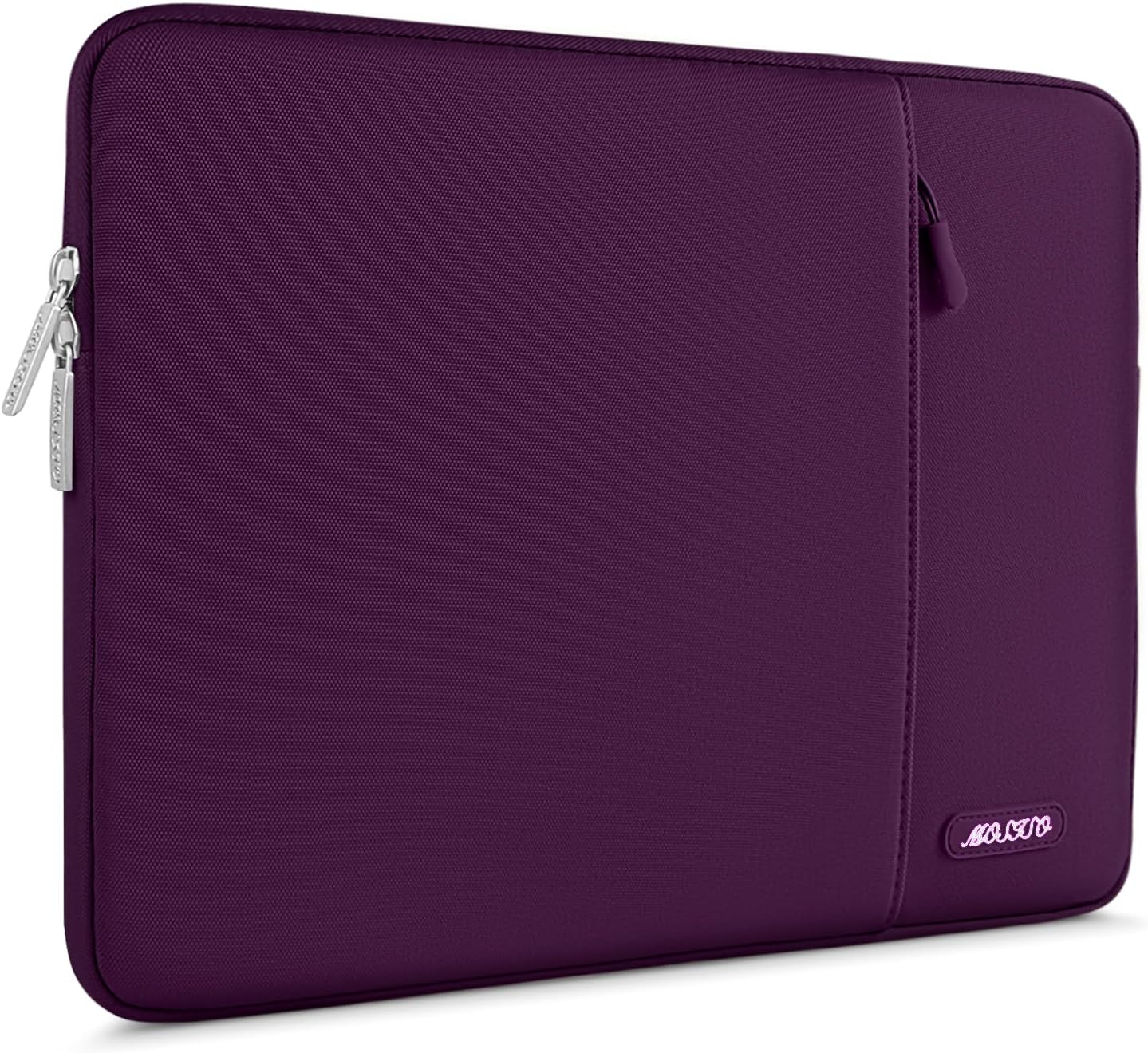 MOSISO Laptop Case 14 inch, 14 inch Laptop Sleeve Compatible with HP Lenovo Dell ASUS Acer, HP Stream, Dell Latitude, Lenovo IdeaPad, Polyester Vertical Computer Sleeve Bag with Pocket, Magenta Purple