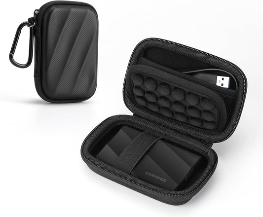 SSD Hard Case Compatible with Samsung T9/T7 Shield/T7 Portable SSD Drive USB 4TB,2TB,1TB, Portable Travel Carrying Storage Protective Cover Bag (Black)