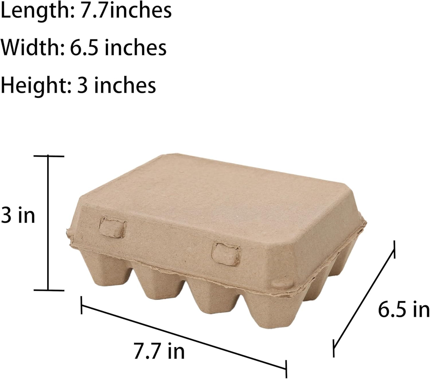 15 Pack Egg Cartons Bulk, 3x4 Style Reusable Empty Natural Paper Pulp Egg Cartons, Sturdy Design Egg Holder Containers for Fresh Chicken Eggs