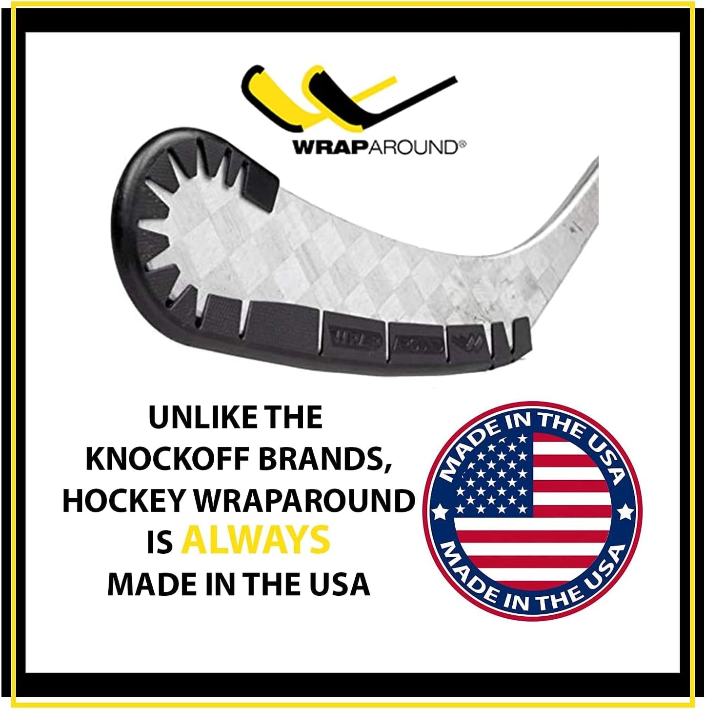 Wraparound Hockey Stick Blade Protector for Off Ice Training - Long Lasting -Cuts to Fit Junior, Senior Sticks - Hockey Training Equipment, Accessories, Gear