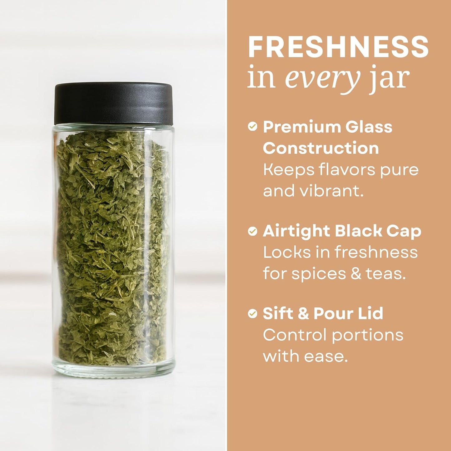 | Bamboo Spice Rack Organizer | 30 4 oz Spice Jars | 720 Labels | Funnel | Cabinet | Countertop | Pantry | Wall Mount