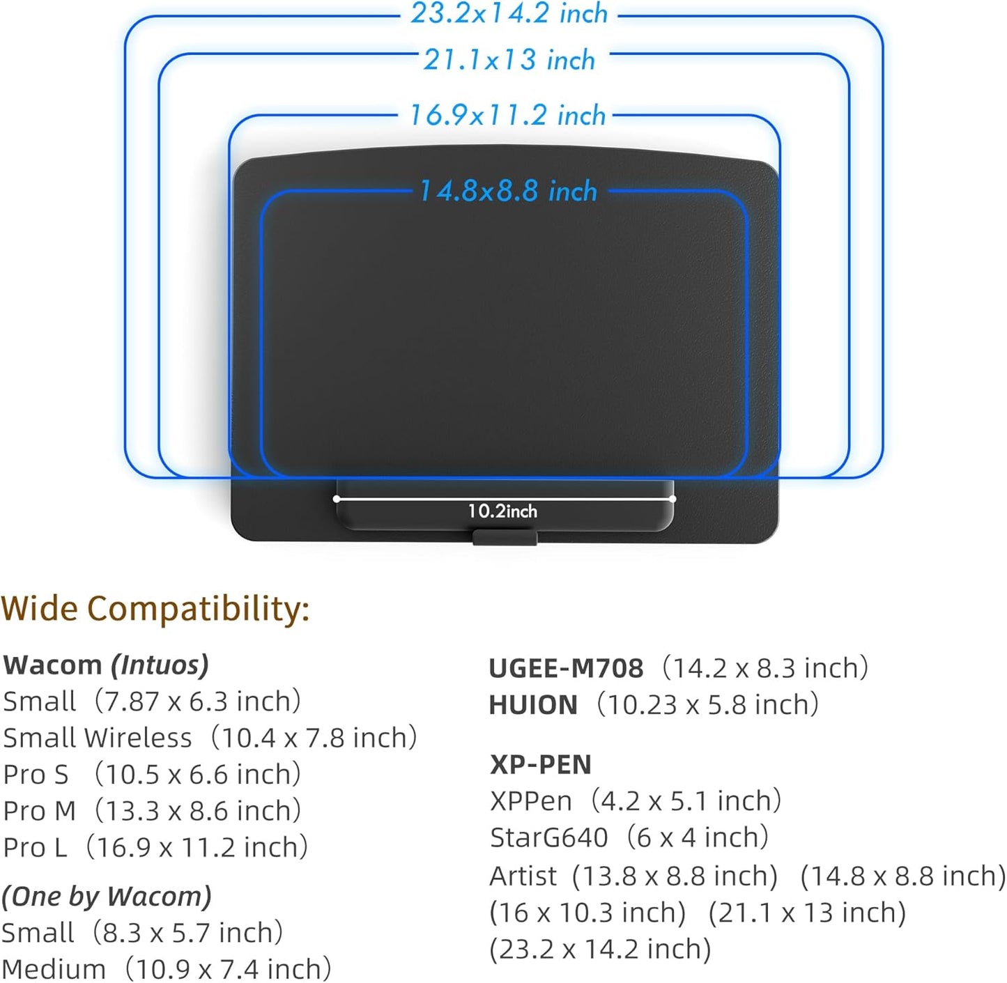 Extra Large Tablet Stand Adjustable Digital Drawing Tablet Holder Desktop Foldable Compatible with iPad,Fire HD,Galaxy Tab,Surface Pro,Graphics Tablet and More,Fit 7-23.8 inch