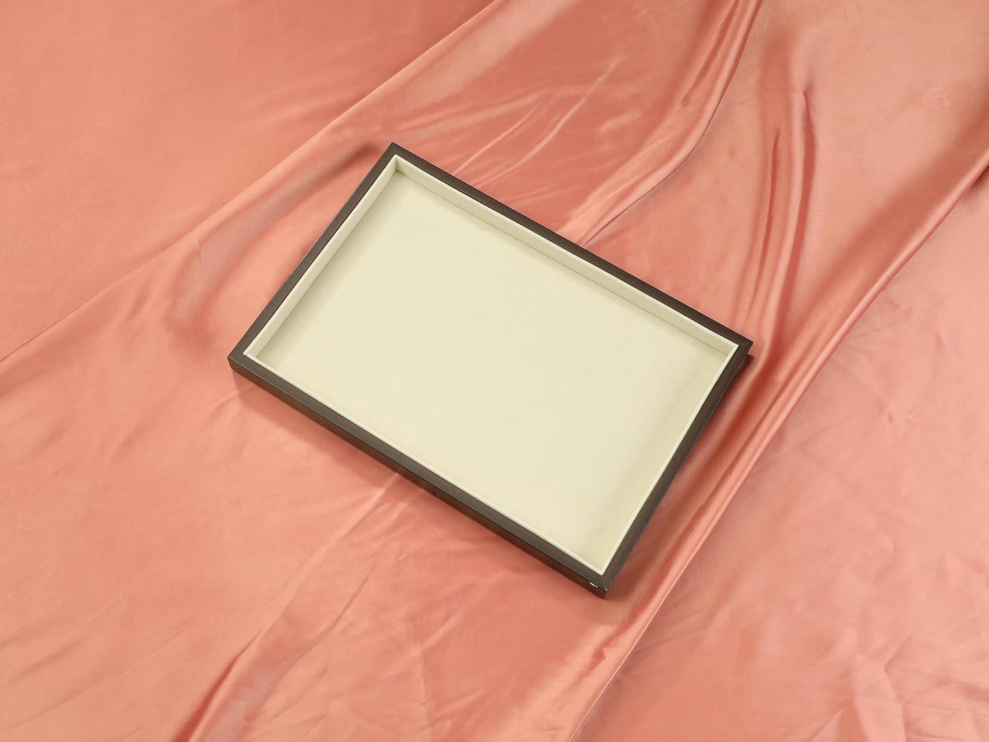 uxcell Velvet Jewelry Organizer Trays with Removable Dividers for Drawers, Jewelry Organizer Drawer Inserts Container Display Case Flat Tray Black
