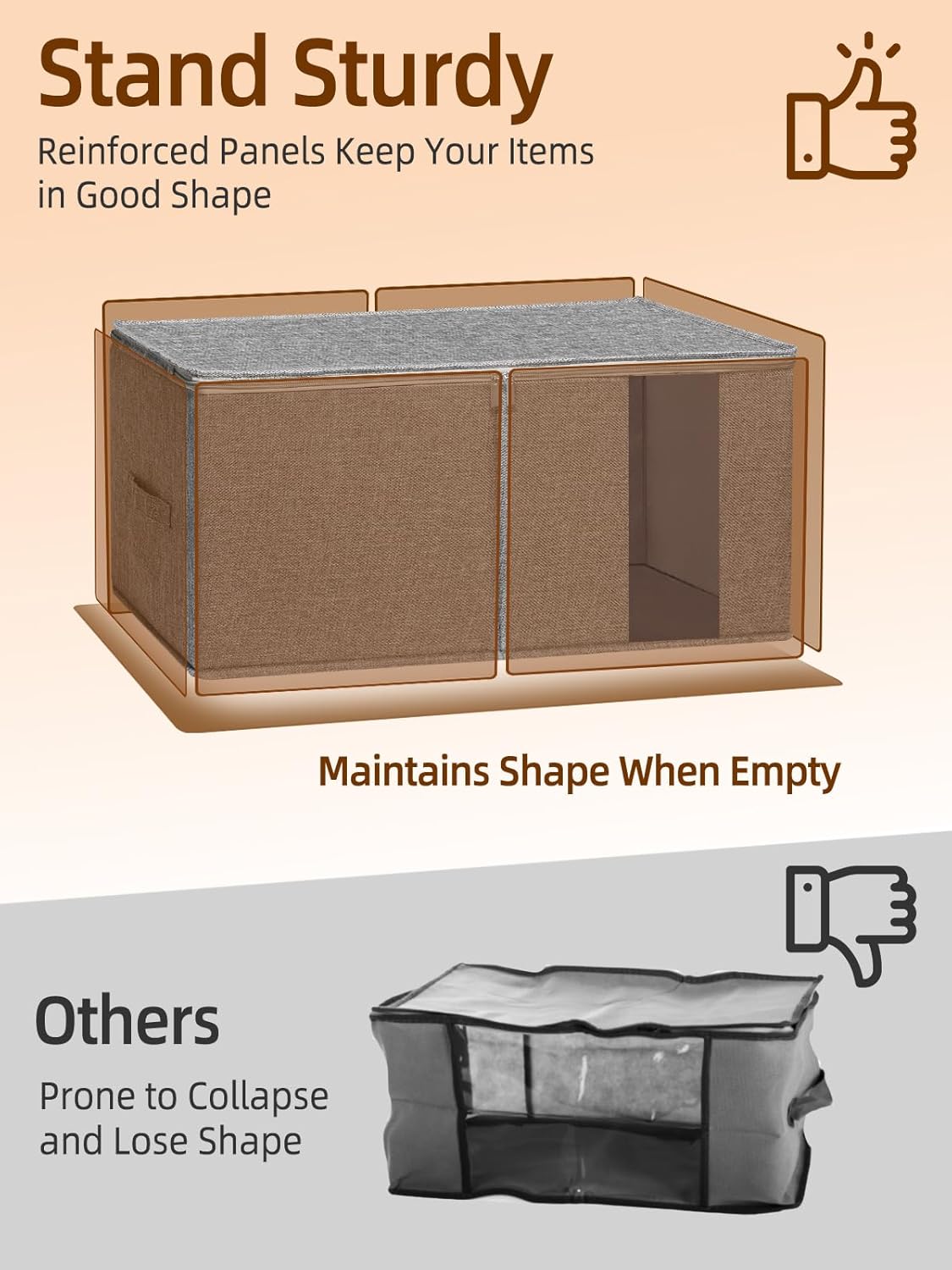 90L King Size Comforter Storage Bags with Rigid Panel,Large Blanket Storage Organizer for Closet,Bedding Sets Stackable Container with Clear Window & Smooth Zippers,Foldable Clothing Storage Bin,2Pack