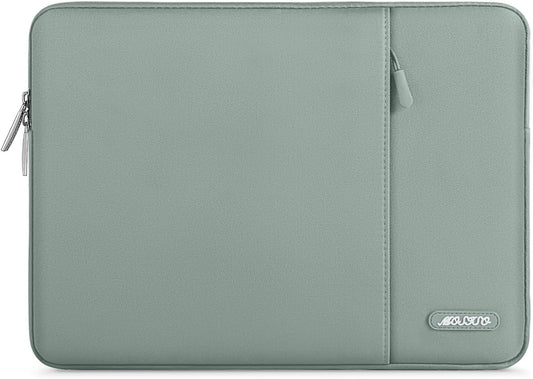 MOSISO Laptop Case 14 inch, 14 inch Laptop Sleeve Compatible with HP Lenovo Dell ASUS Acer, HP Stream, Dell Latitude, Lenovo IdeaPad, Polyester Vertical Computer Sleeve Bag with Pocket, Antique Green