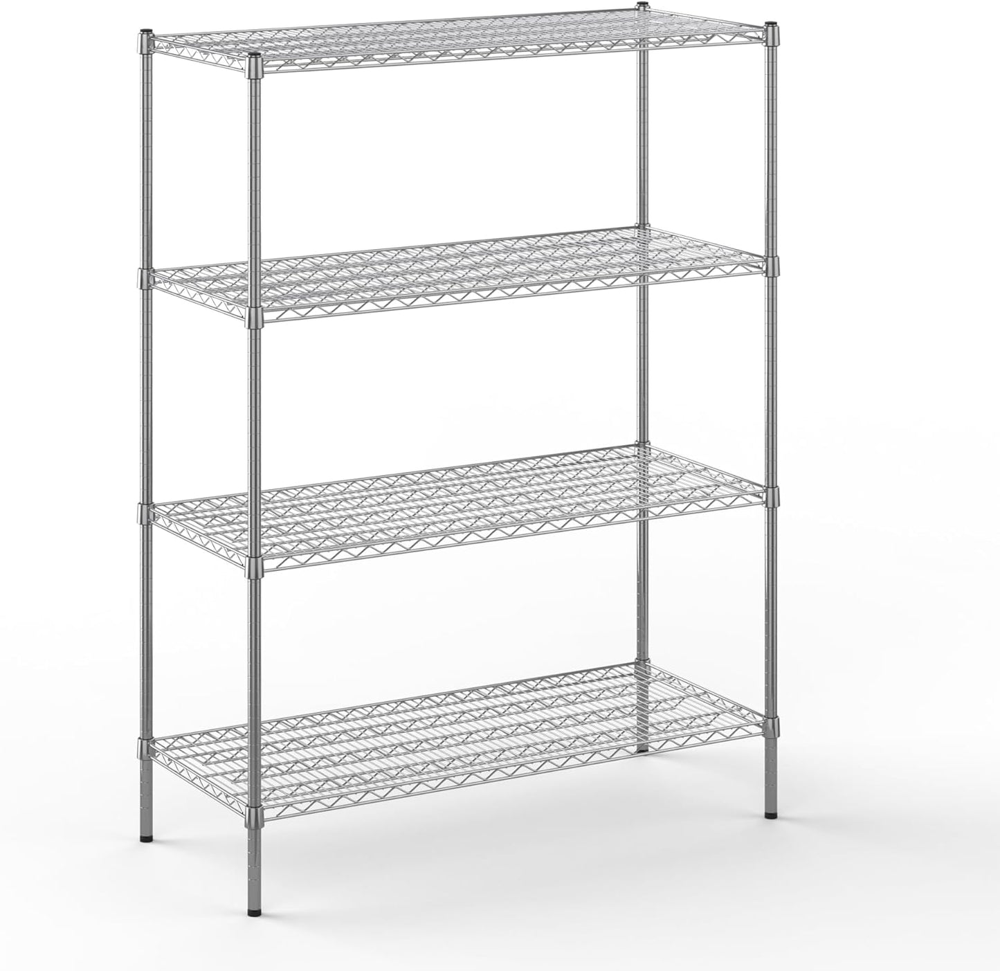 21" Deep x 48" Wide x 64" Height Wire Shelving Kit | 4-Tier | NSF Commercial Storage Rack Unit