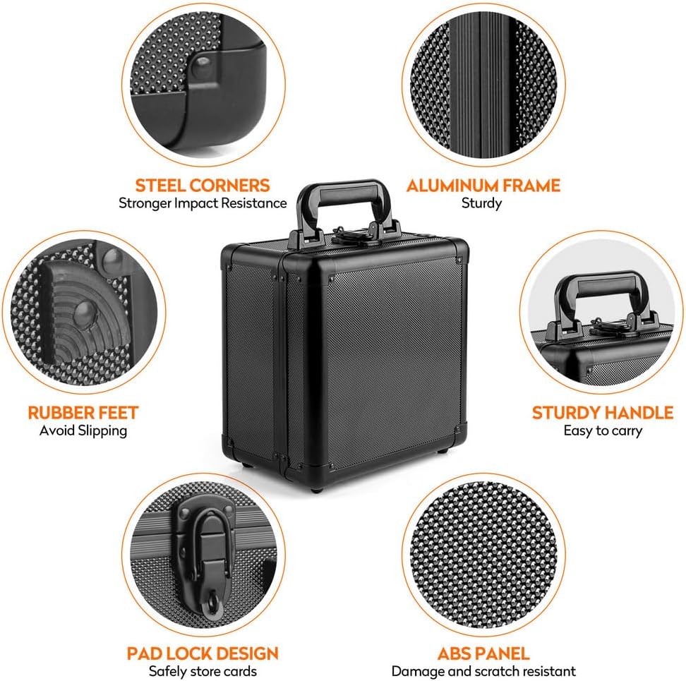 Graded Card Storage Box, Top Loaders Storage Boxes, PSA Card Slab Holder Storage Case for Trading Cards & Sports Cards