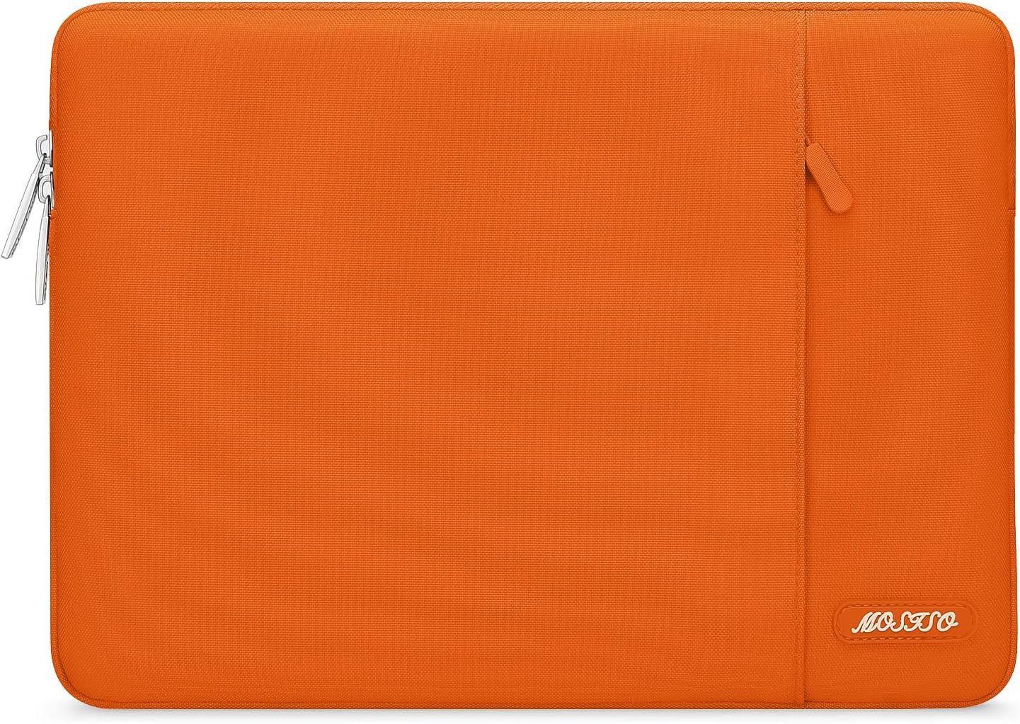 MOSISO Laptop Case 13.3 inch, 13-13.3 inch Laptop Sleeve Compatible with MacBook Air/Pro 13/Pro 14 M5 M4 M3 M2 M1, HP Dell ASUS Lenovo,Polyester Vertical Computer Sleeve Bag with Pocket, Orange
