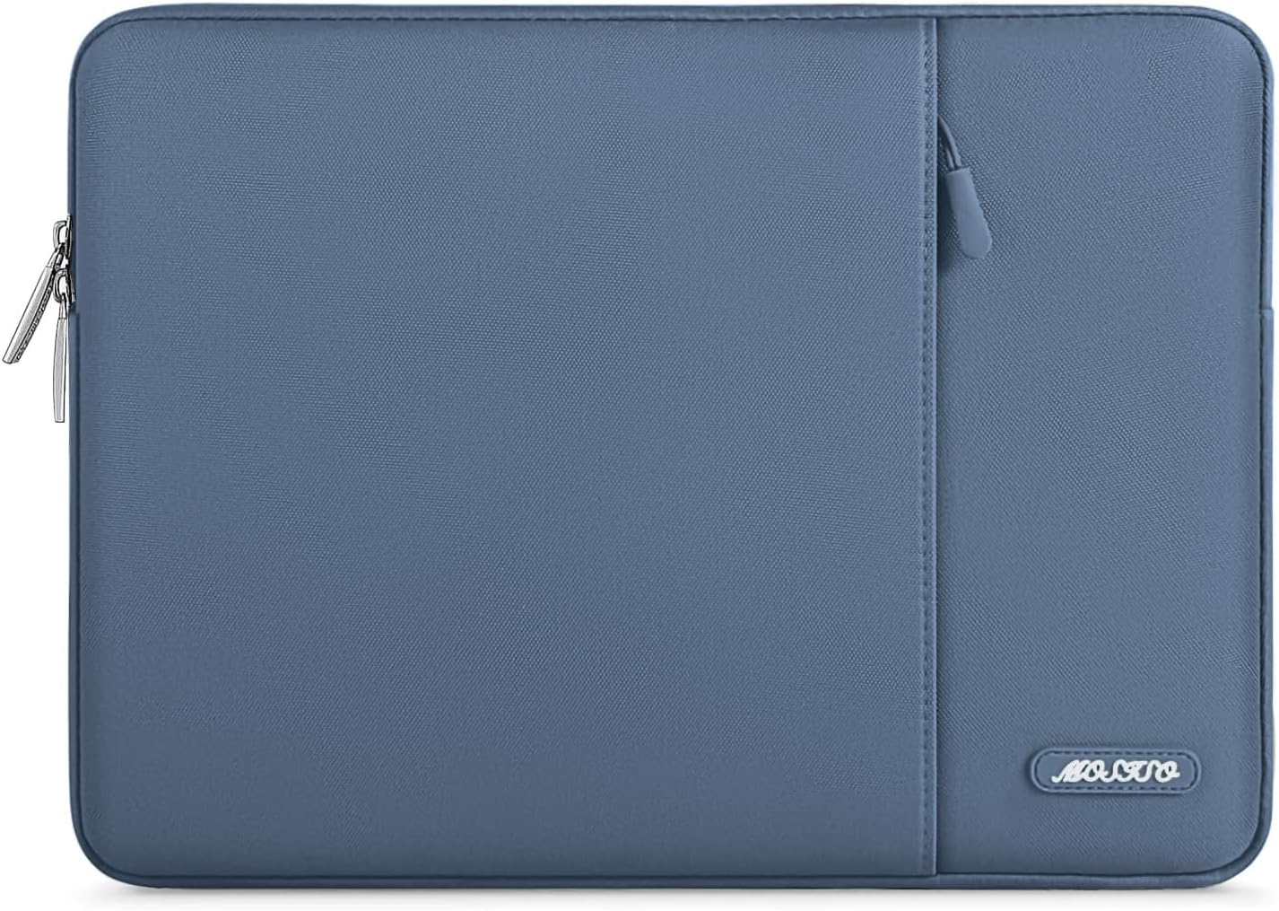 MOSISO Laptop Case 13.3 inch, 13-13.3 inch Laptop Sleeve Compatible with MacBook Air/Pro 13/Pro 14 M5 M4 M3 M2 M1, HP Dell ASUS Lenovo,Polyester Vertical Computer Sleeve Bag with Pocket, Steel Blue
