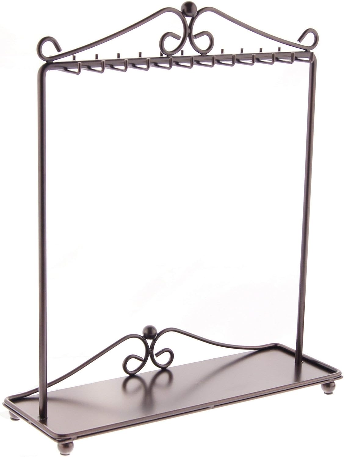 Angelynn's Sturdy Long Necklace Holder Organizer Tall Tabletop Pendant Display Stand, Freestanding Large Capacity Jewelry Tree, Calla Rubbed Bronze 13 1/2" Wide x 15 3/4" Tall