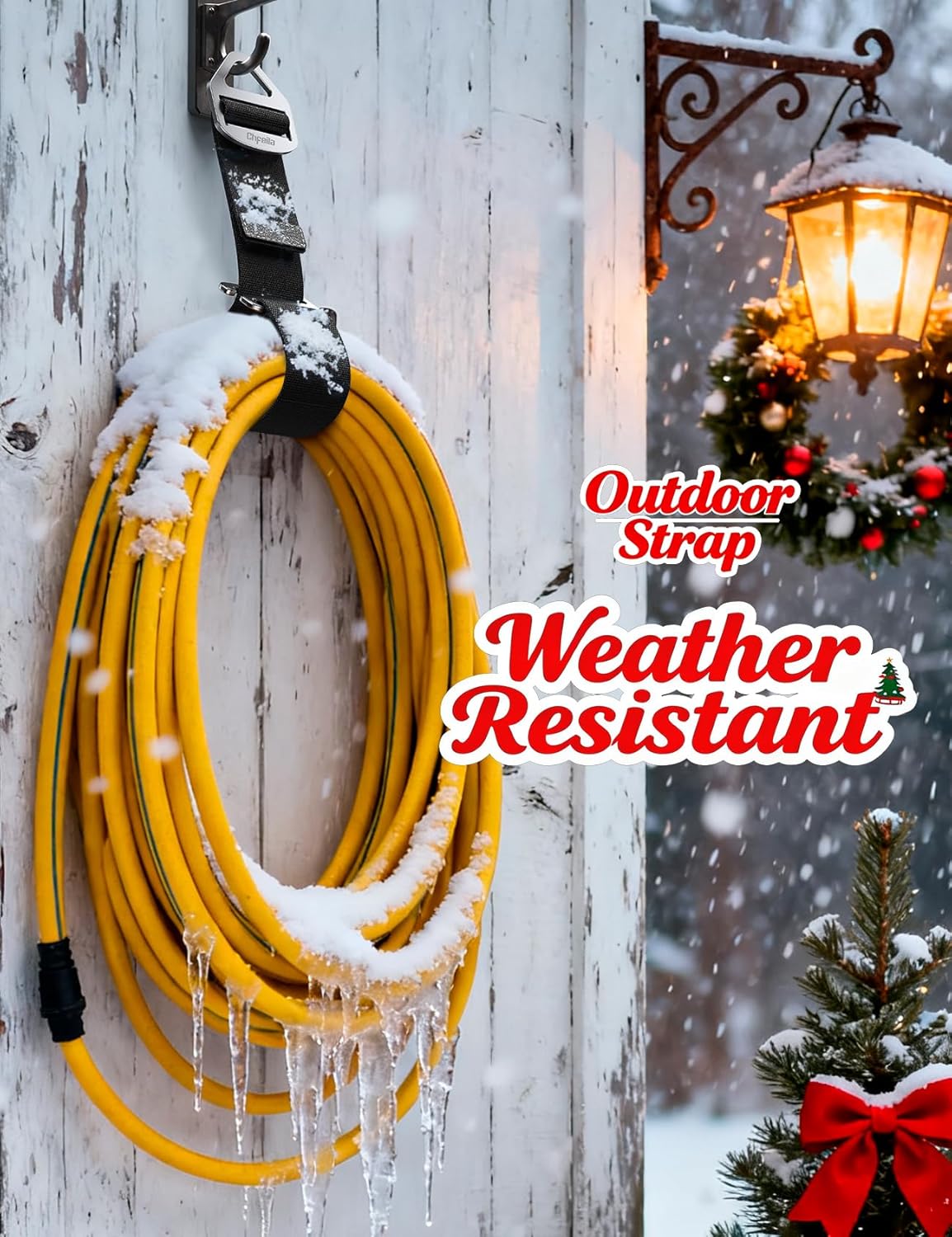 2025 Stocking Stuffers for Men, 8 Pack One Hand Operate Gravity Tighten Extension Cord Holder Organizer, Hose Rope Storage Straps, Workshop Garage Organization Gadgets Tools, Christmas Gifts for Dad