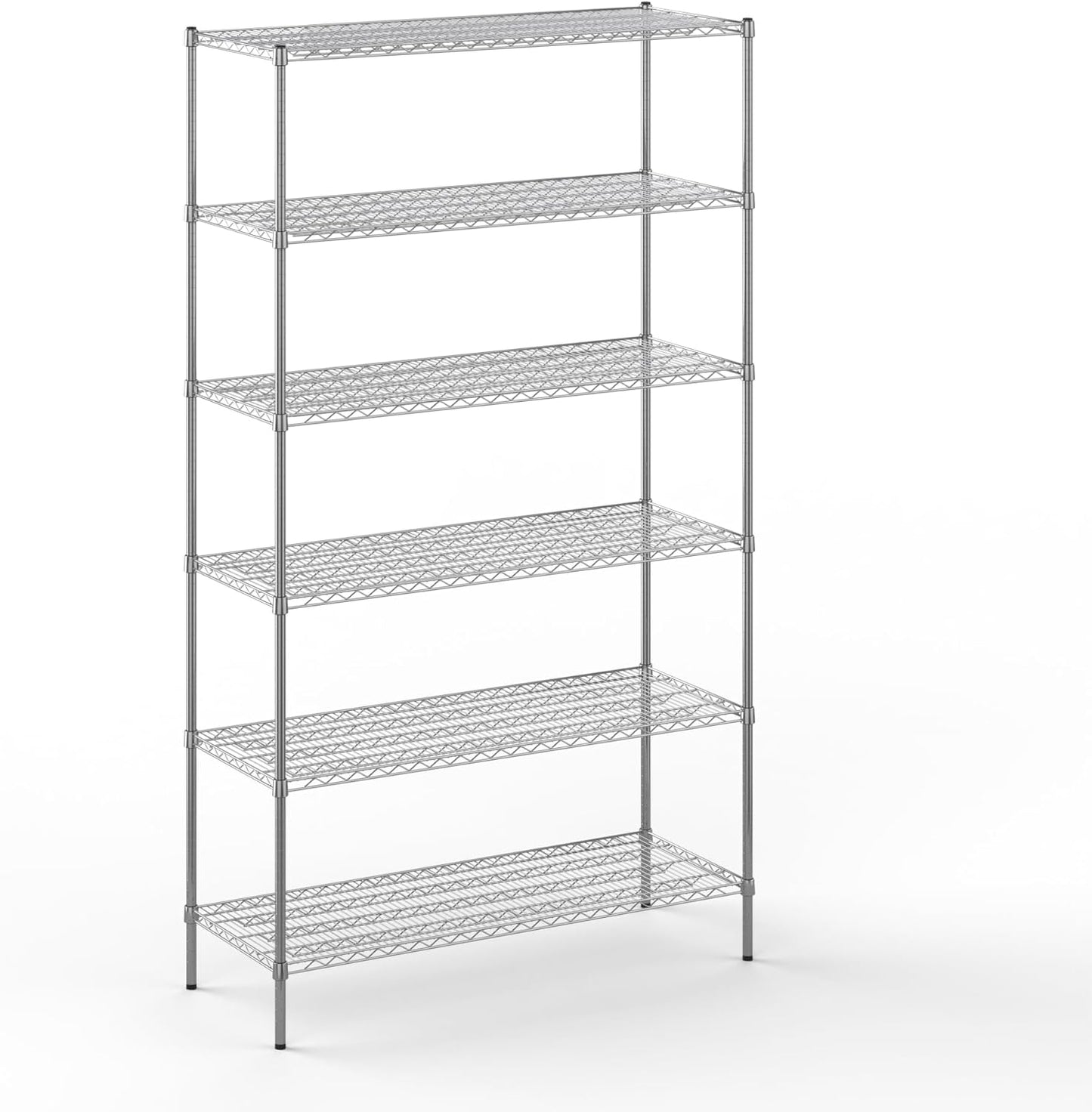 21" Deep x 54" Wide x 96" Height Wire Shelving Kit | 6-Tier | NSF Commercial Storage Rack Unit