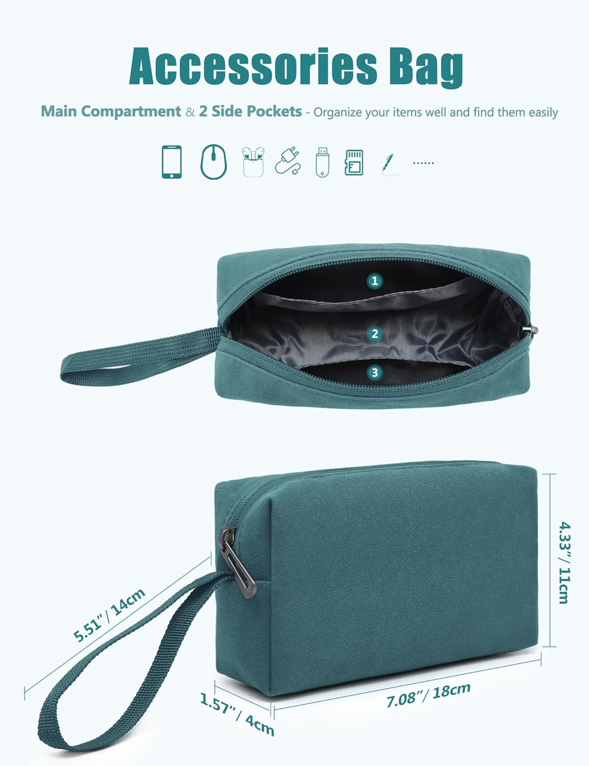 HYZUO 13 Inch Laptop Sleeve with Stand Feature for MacBook Air 13 M4 M3 M2 M1 2025-2018, MacBook Pro 13 M2 M1, 13" iPad Pro/Air, Surface Pro, with Carry Bag, Dark Green