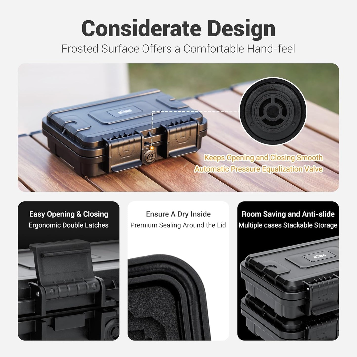 KIWIFOTOS 135 Slots Memory Card Case for TF SD CFexpress Type-A Card IP67 Waterproof Card Holder for 33 SD SDHC SDXC 90 Micro 12 CFexpress Type-A Cards