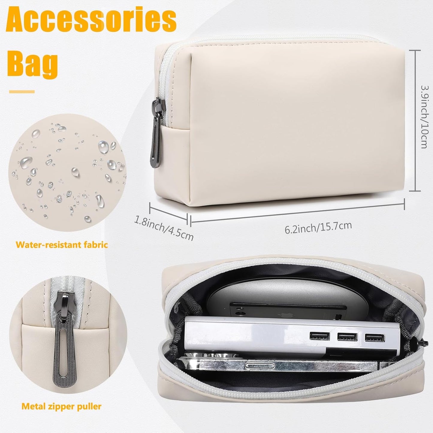 HYZUO 15-16 Inch Laptop Sleeve Case with Stand Feature for MacBook Pro 16 M4/M3/M2/M1 Pro/Max 2025-2019, XPS 15, MacBook Pro 15 2015-2012, Samsung Galaxy Book Flex/Pro 15, Beige