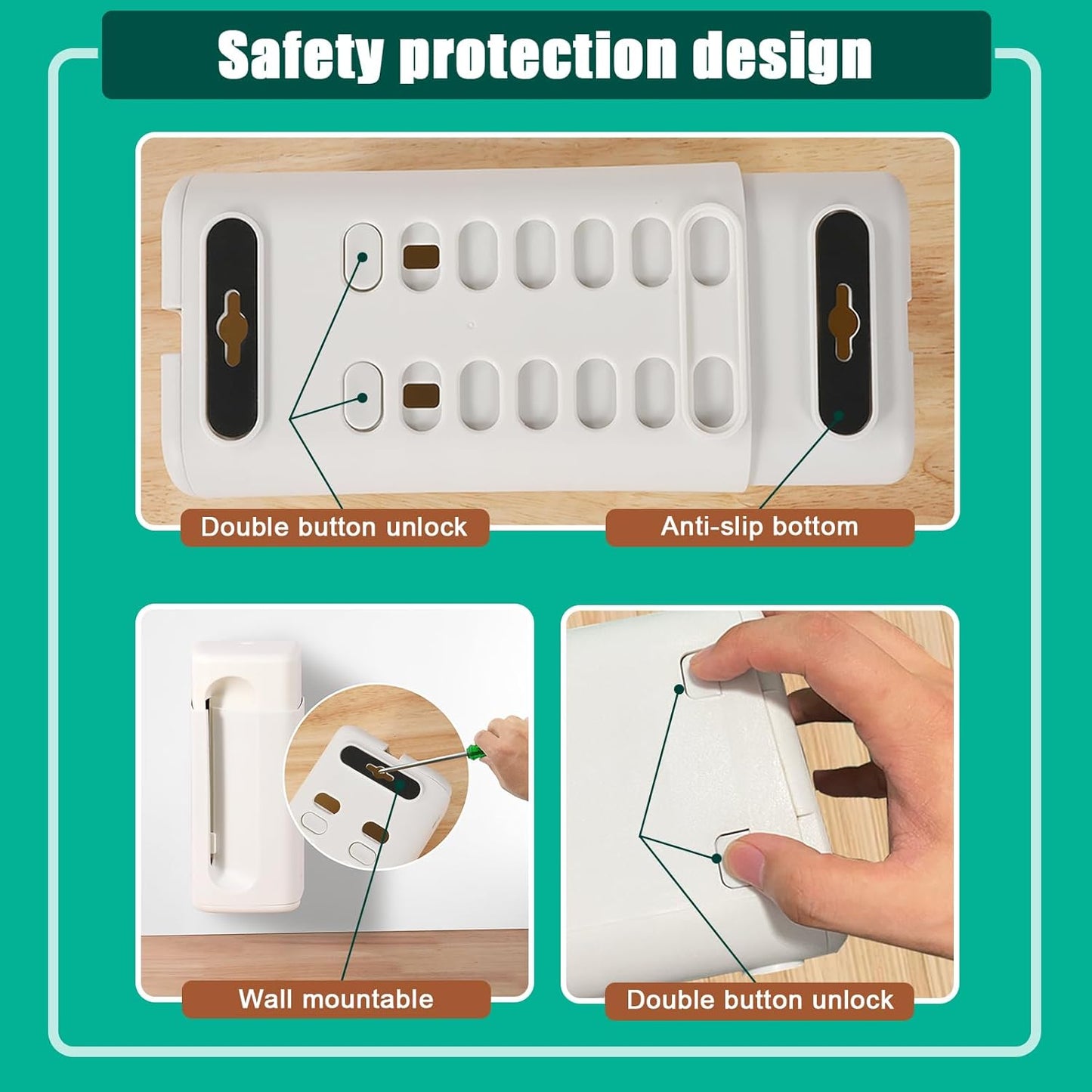 Improved Power Strip Cover Box(2 Pack) 丨Outlet Covers Baby Proofing丨Outlet Cover Box丨Adjustable Length Childproof Outlet Cover丨Preventing Toddlers from Touching Sockets丨Fits Most Sockets.