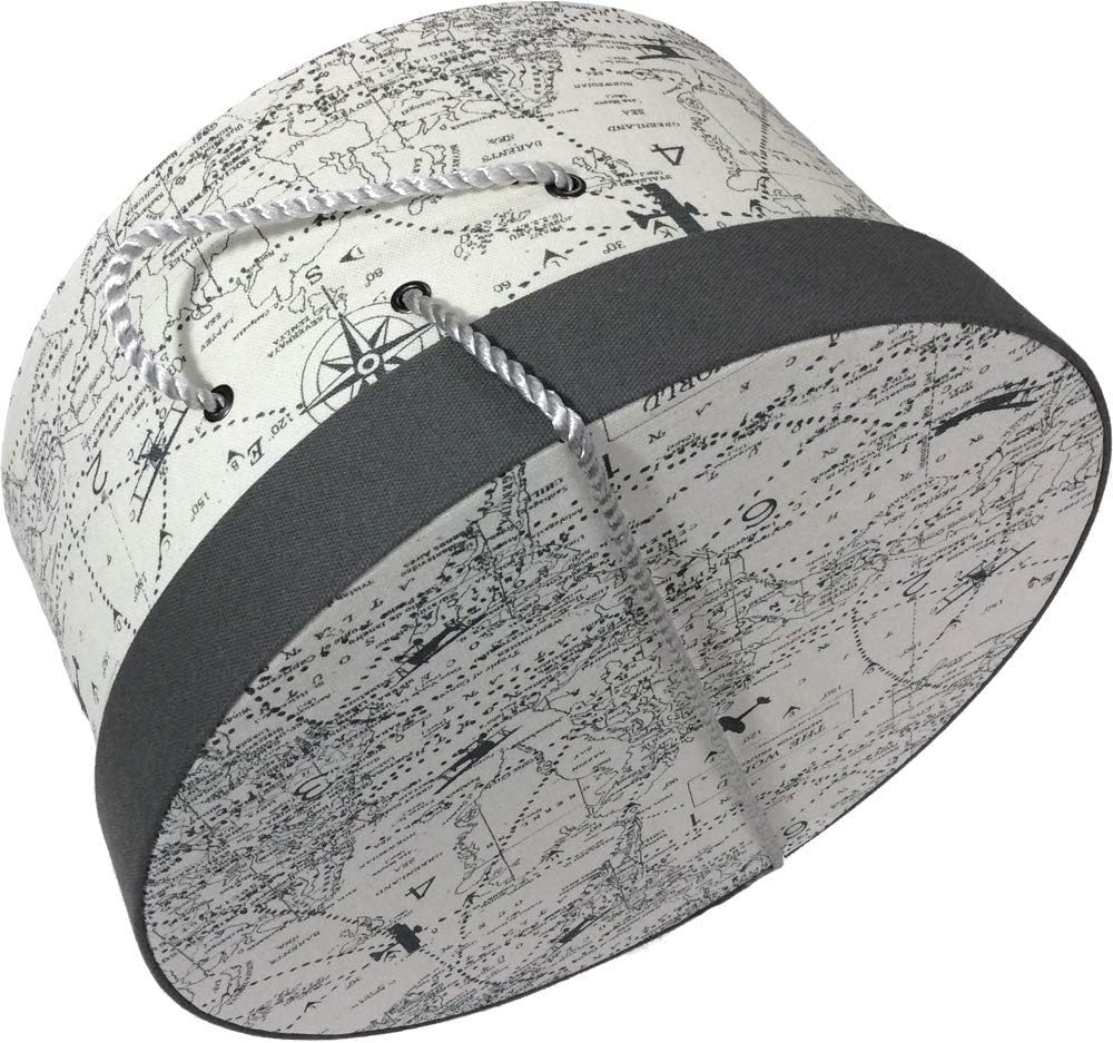 Sarah's Hat Boxes Classic Travel Hat Box – 8.75" x 4.5" (Dia. x Ht.) Handmade in USA – Odorless Non-Toxic Adhesive, Cording Handle – Premium Storage for Hats & Accessories