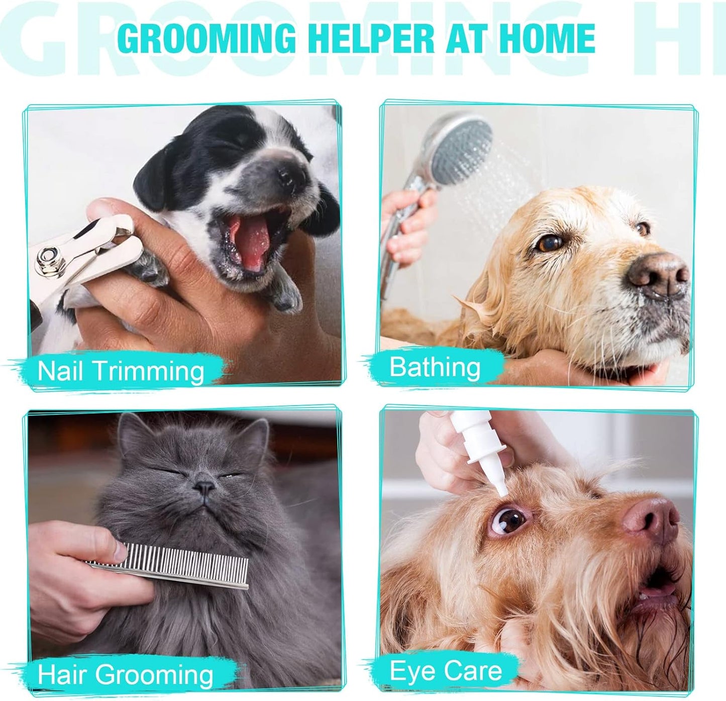 Dog Grooming Hammock - Pet Harness for Grooming Nail Trimming (M 40lb), Dog Sling for Nail Clipping, Dog Hanging Holder for Cutting Nail with Nail Clippers