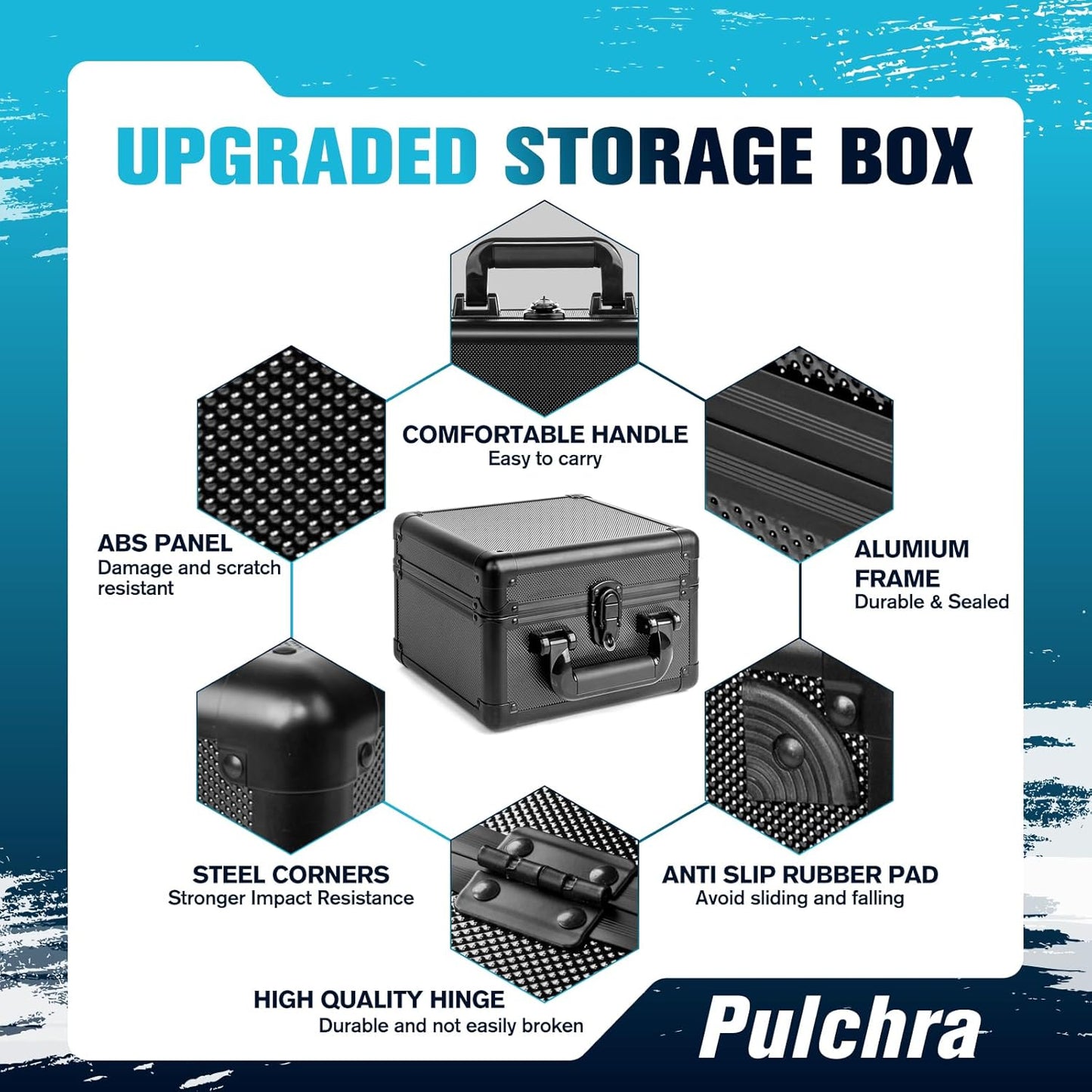 Pulchra Graded Card Storage Box, Top Loaders Case, Sports Trading Box, Slab PSA MTG CSG SGC Magnetic Holder, Waterproof Carrying Case, Collector Storage Boxes
