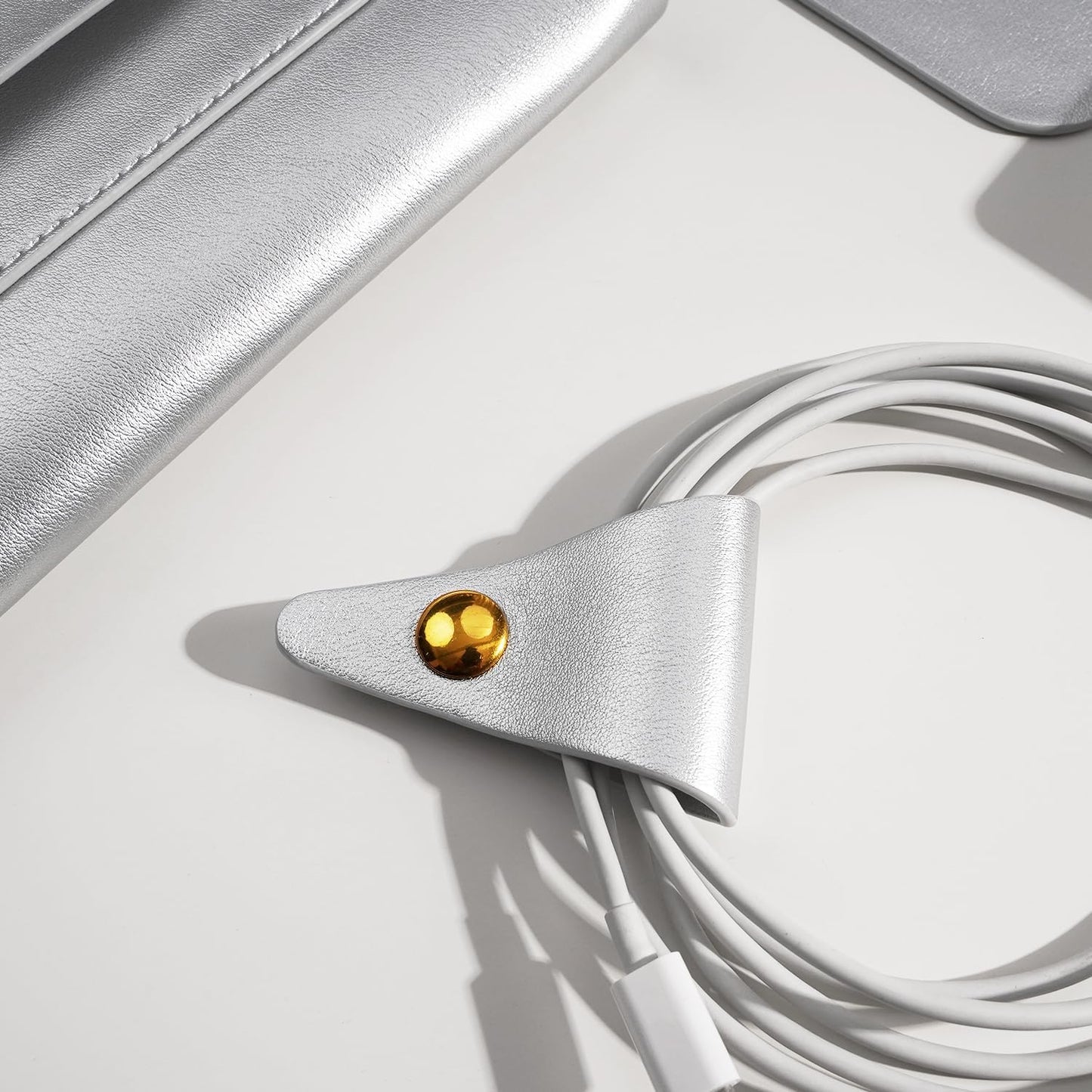 Laptop Sleeve Compatible with 2024 13inch MacBook Air M3 A3113, 13 MacBook Pro M2, Surface Pro 3 4 5 6 7, Dell XPS 13 with Small Pouch, Mouse Pad and Cord Holder Color Silver