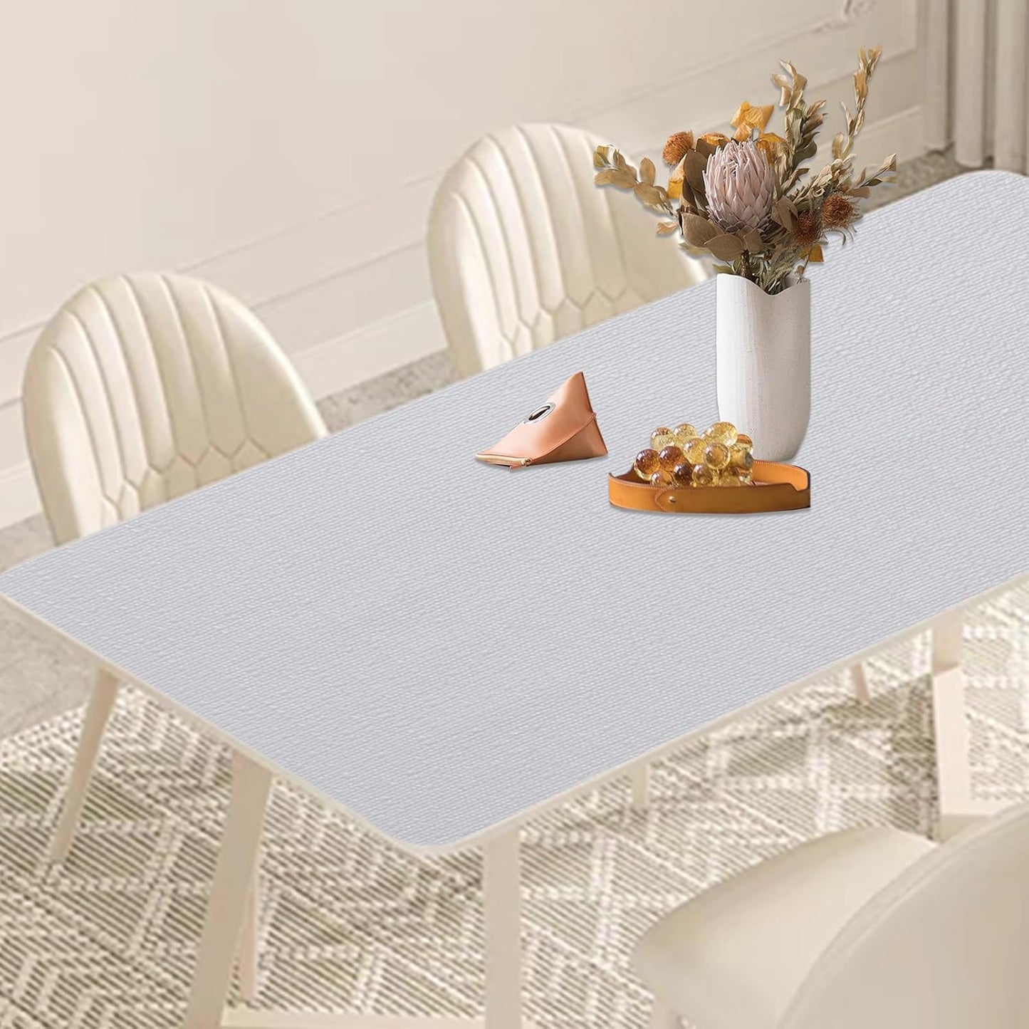 Moriah Shelf Liner for Kitchen Cabinet Non-Adhesive, Thickened Drawer Liner No Slip for Dresser Waterproof Cabinet Paper Liner for Bathroom Shelves Protects Surfaces(White,24'' x 10')