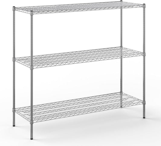 21" Deep x 60" Wide x 54" Height Wire Shelving Kit | 3-Tier | NSF Commercial Storage Rack Unit