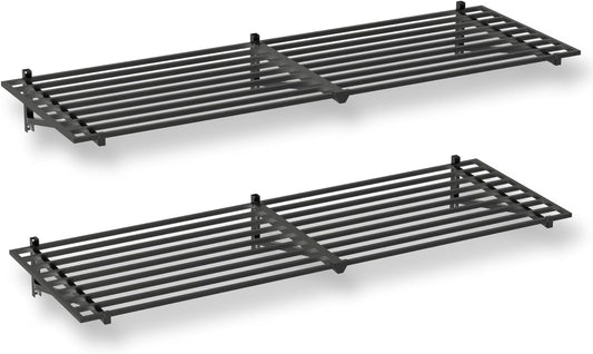 StoreYourBoard Heavy Duty Garage Shelf Wall Mount 2ft x 6ft – Wall-Mounted Shelving for Storage & Organization – Heavy Duty Garage Shelves for Tools, Bins, & Equipment – Holds 500 lbs - Black