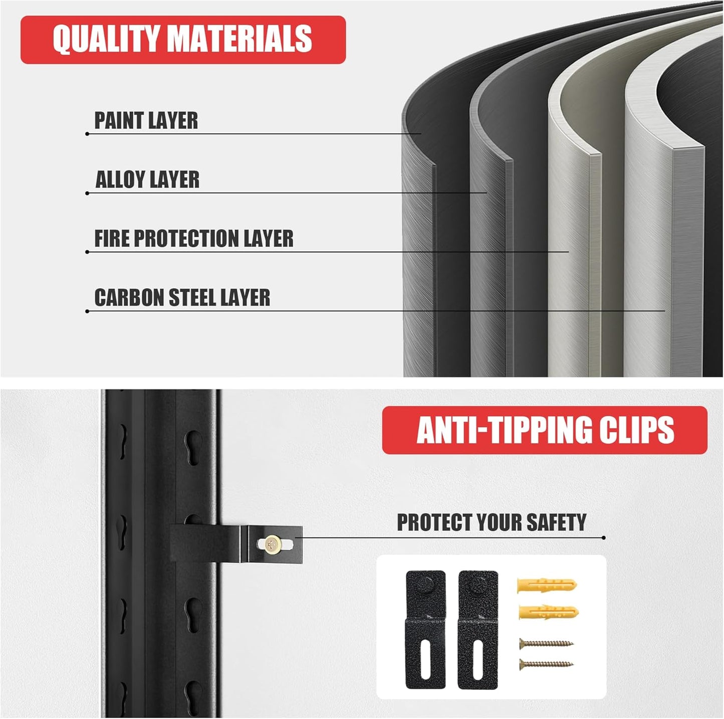 Heavy Duty Metal Storage Rack Shelving for Garage, 5 Tier Shelving Unit - Garage Storage Shelf, Industrial Utility Shelving, Durable Metal Shelf Organizer 24" D x48 W x87 H（2 Pieces）