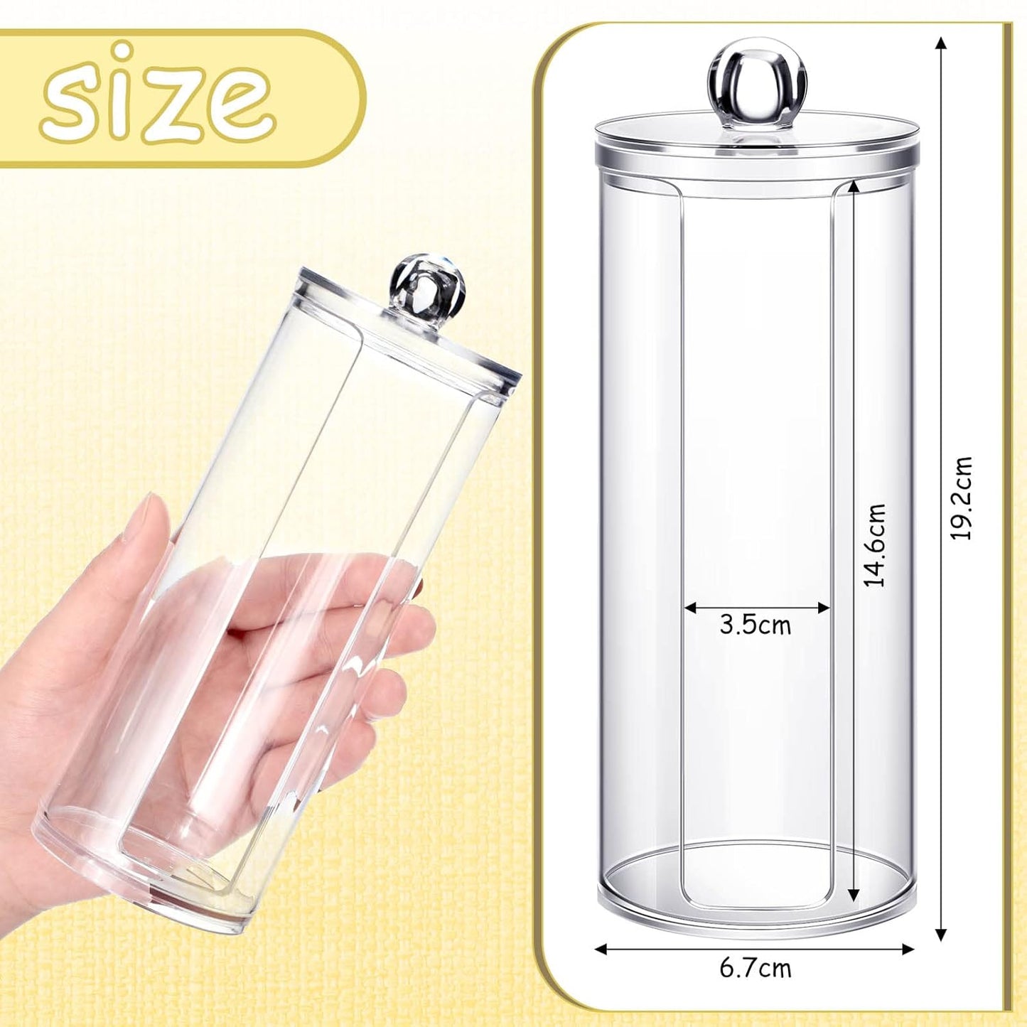 Chengu 2 Pcs Acrylic Scrunchie Holder Organizer Dustproof Clear Hair Ties Display Stand with Lid Scrunchie Holder Stand Hair Accessories Organizer for Teen Girls Jewelry Makeup Accessories