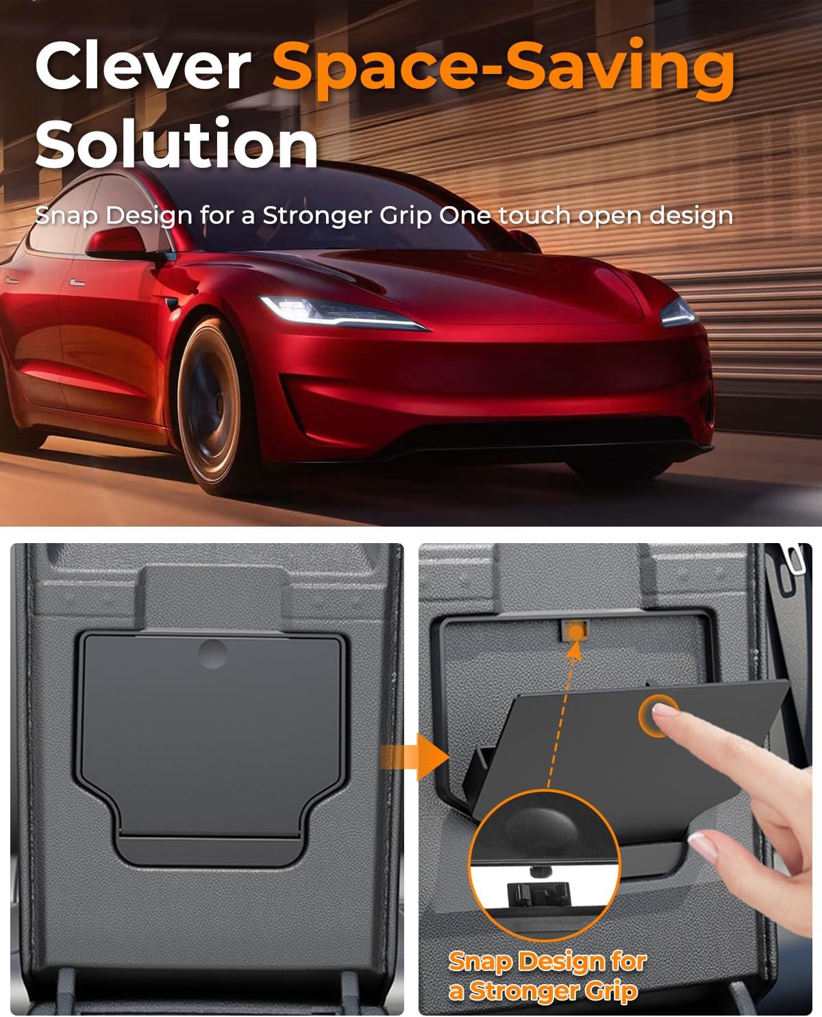 5 Piece Center Console Organizer Tray Compatible for Tesla Model 3 Highland Accessories 2024, 2025 /for Tesla Model Y Juniper 2025 Center Console Tray, Armrest Hidden Storage Box