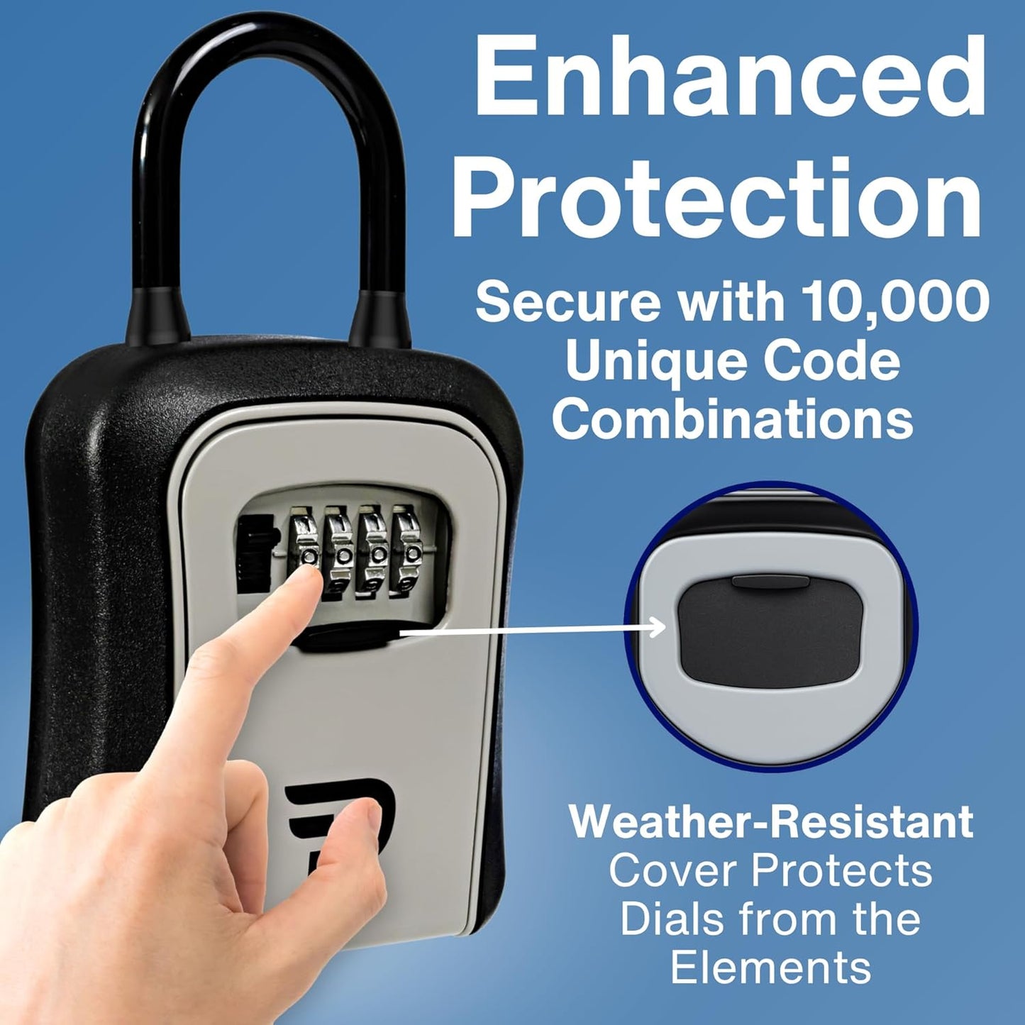 RUDY RUN Key Lock Box for Outside - Combination Realtor Lockbox for House Keys Outdoor