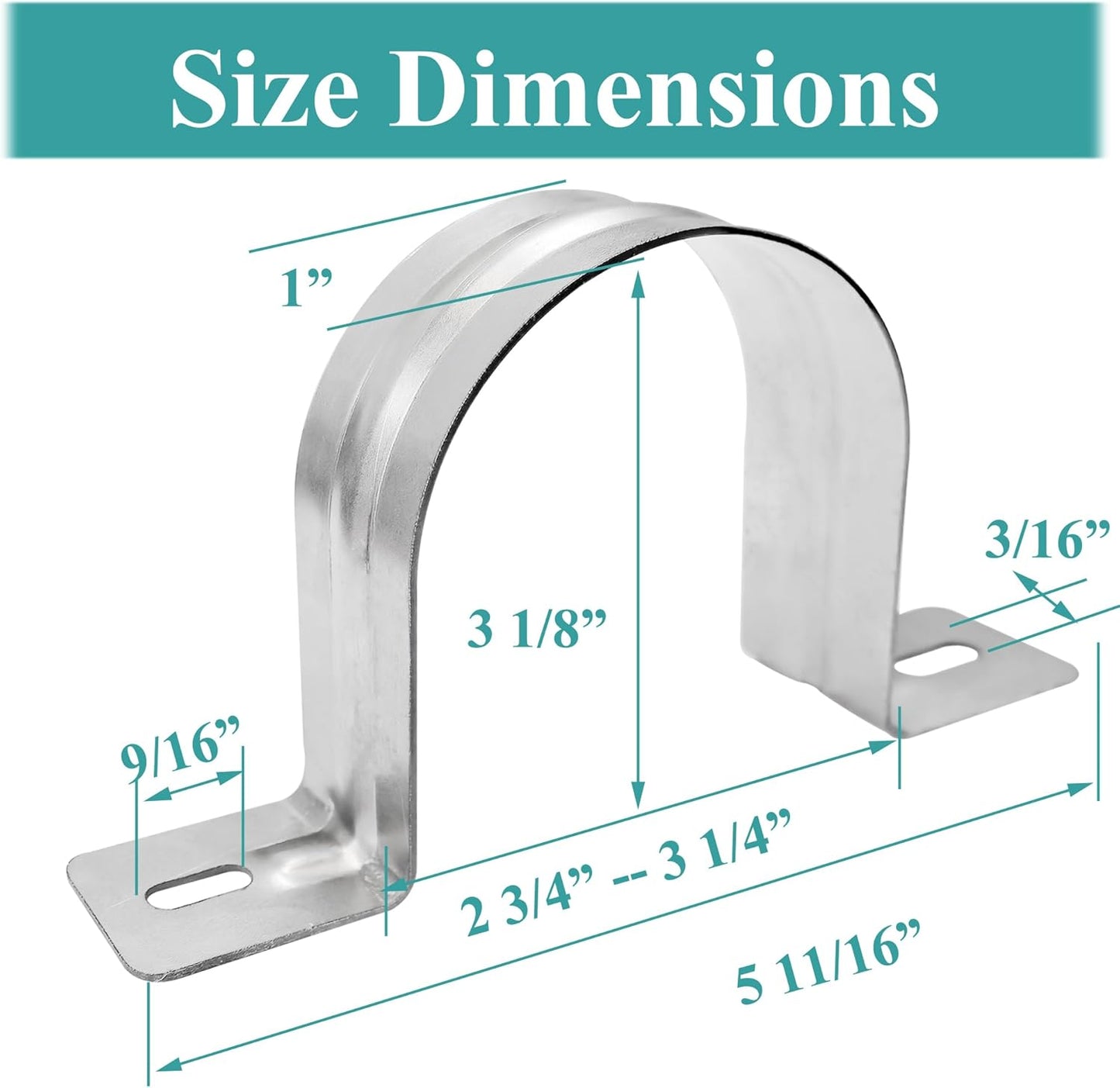 Dust Collection Hose and Pipe Holder Adjustable Hangers Bracket, Don’t Broken Like Plastic After Long Time, Durable Spray Iron, 5 PCS (Sliver, 2-1/2 Inch)