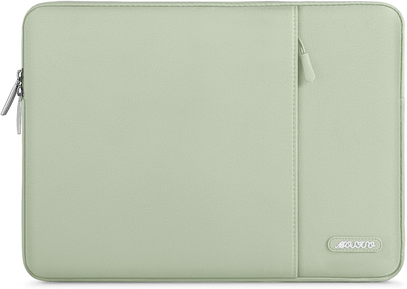 MOSISO Laptop Case 13.3 inch, 13-13.3 inch Laptop Sleeve Compatible with MacBook Air/Pro 13/Pro 14 M5 M4 M3 M2 M1, HP Dell ASUS Lenovo,Polyester Vertical Computer Sleeve Bag with Pocket, Sage Green
