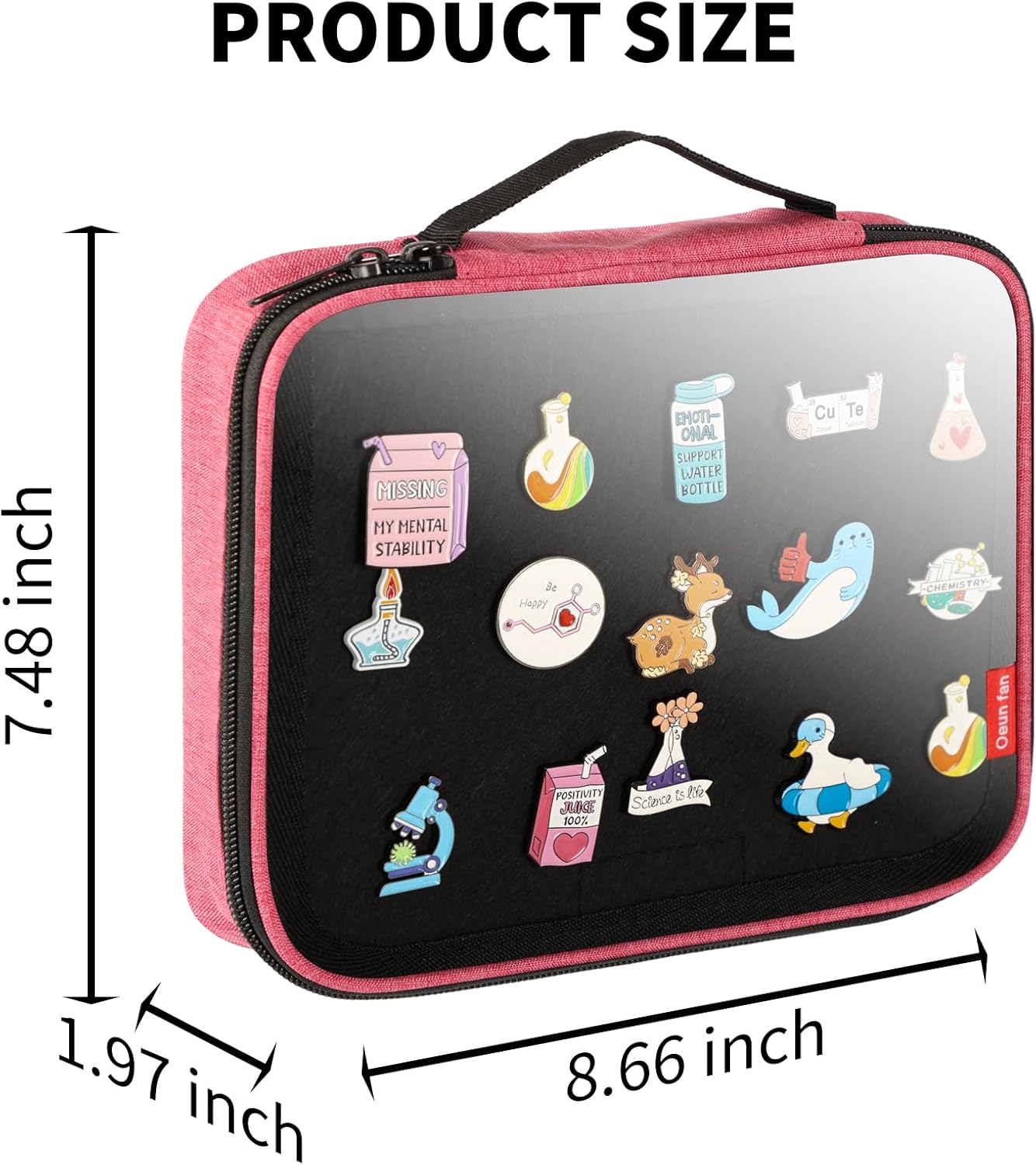 Enamel Pin Display Book, Small Collections Or Travel Pin Trading Book, Pin Collector Display Bag,6-Page Lapel Pin Display Board,For Sports Pins,Memorial Pins, Pin Display Case (Rose Red)